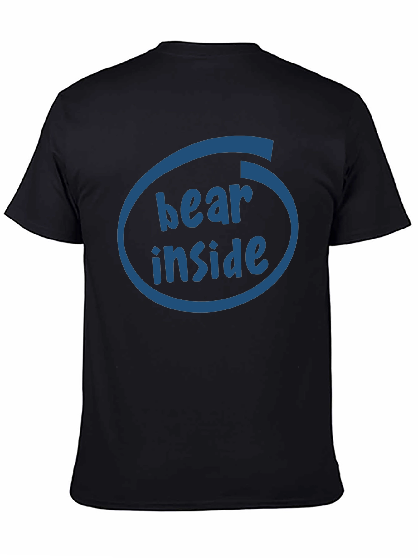 Bear Inside Funny Graphic T-Shirt - Black