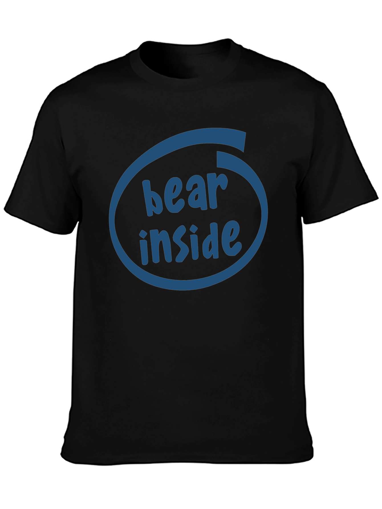 Bear Inside Funny Graphic T-Shirt - Black