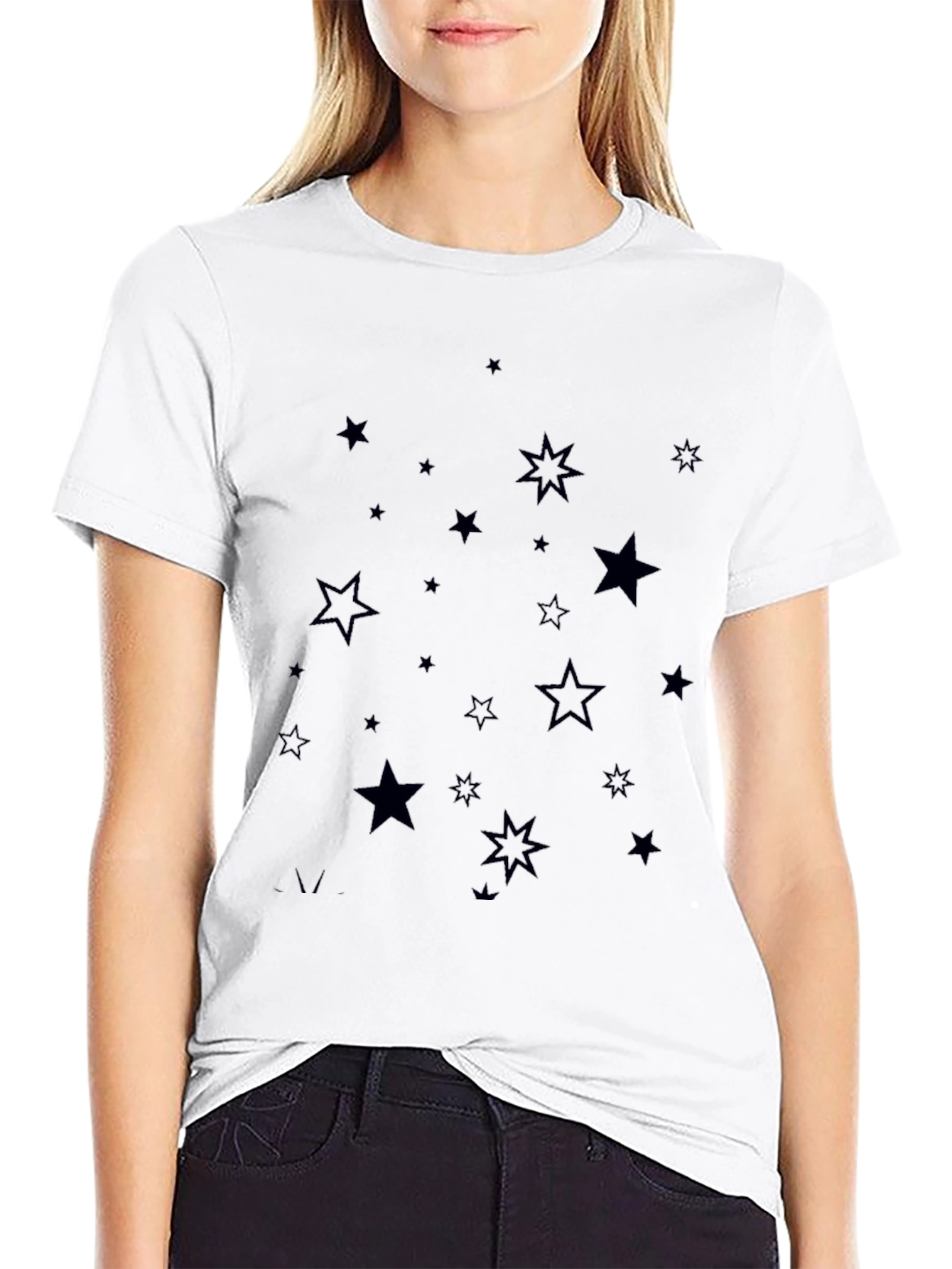 Starry Night Black T-Shirt for Men