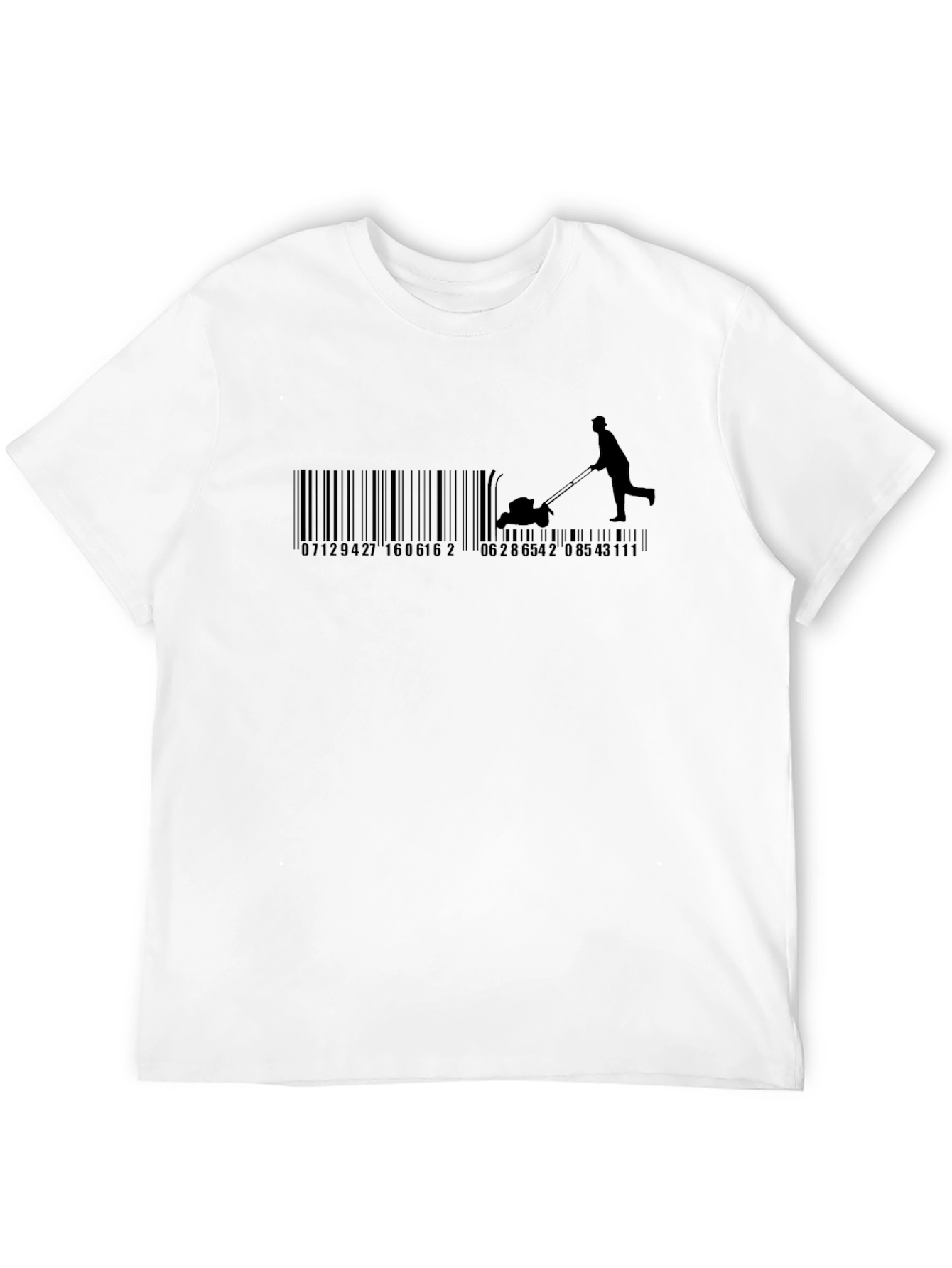 Barcode Lawn Mowing Graphic T-Shirt