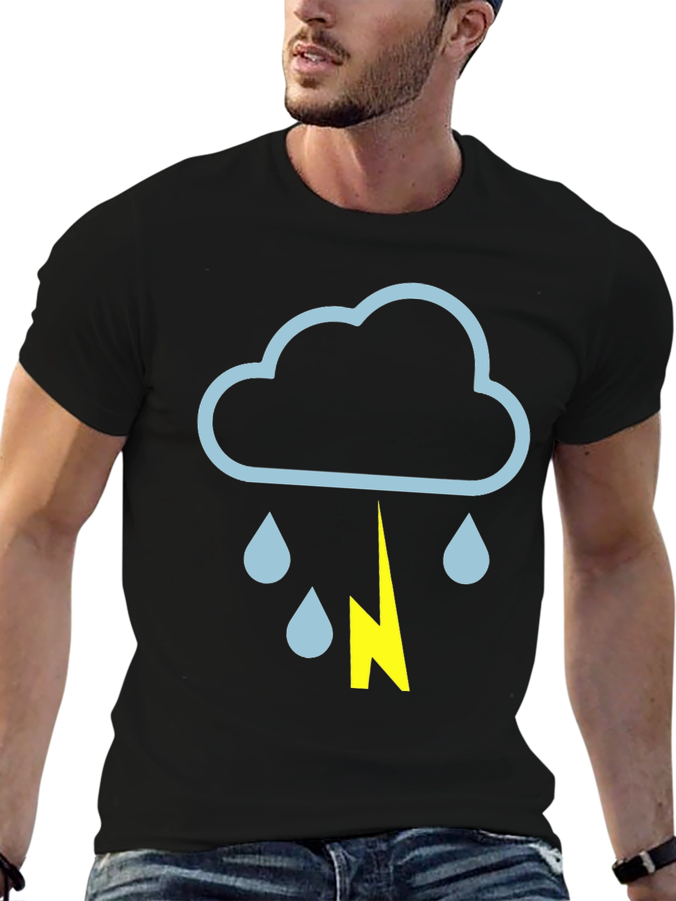 Rain Cloud Graphic T-Shirt - Weather Tee