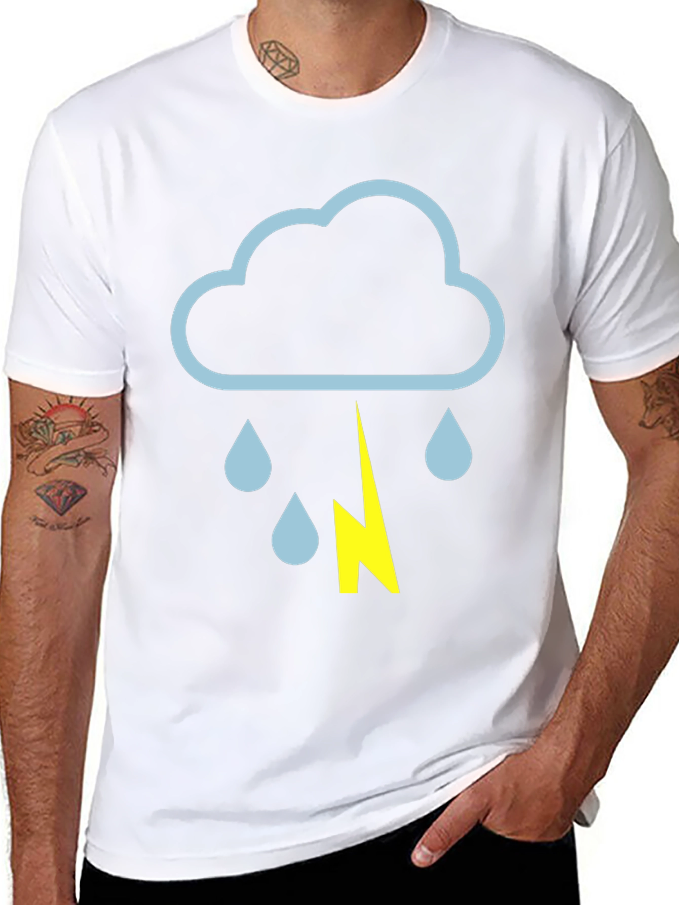 Rain Cloud Graphic T-Shirt - Weather Tee