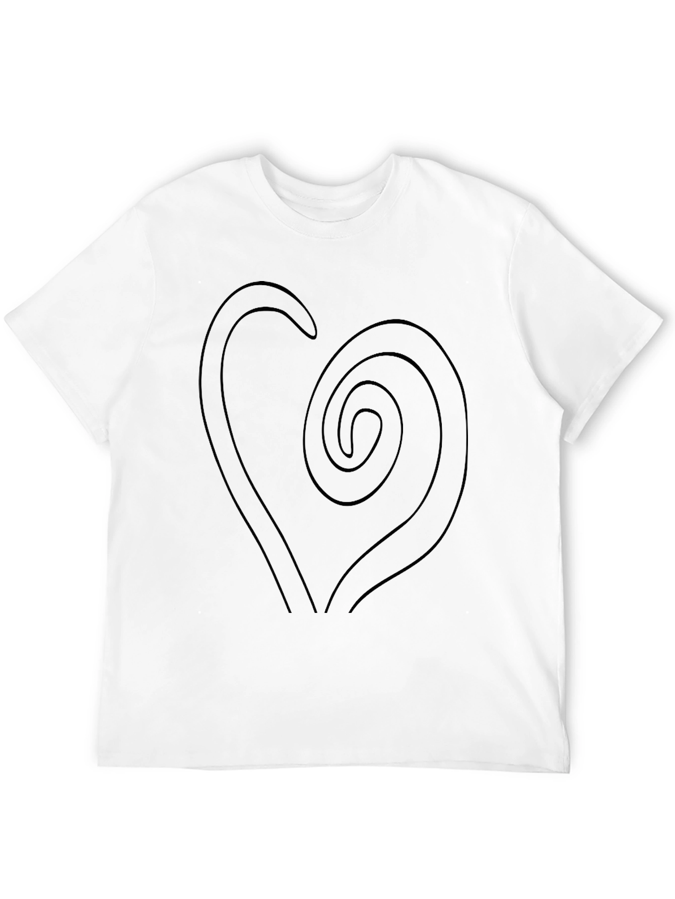 Spiral Heart Graphic Black T-Shirt