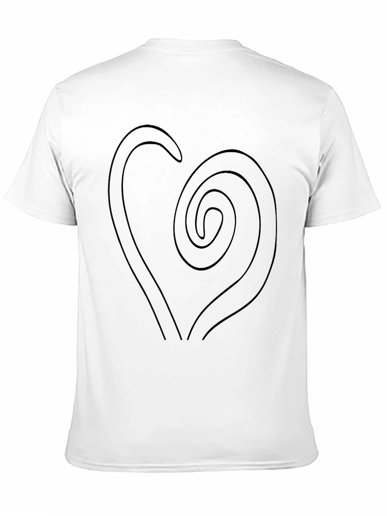Spiral Heart Graphic Black T-Shirt