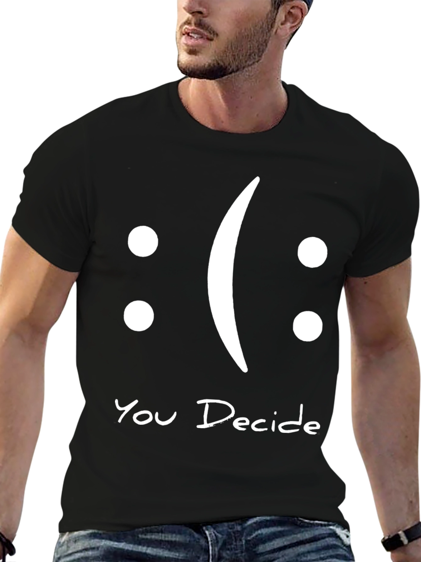 You Decide Graphic T-Shirt - Black Casual Tee
