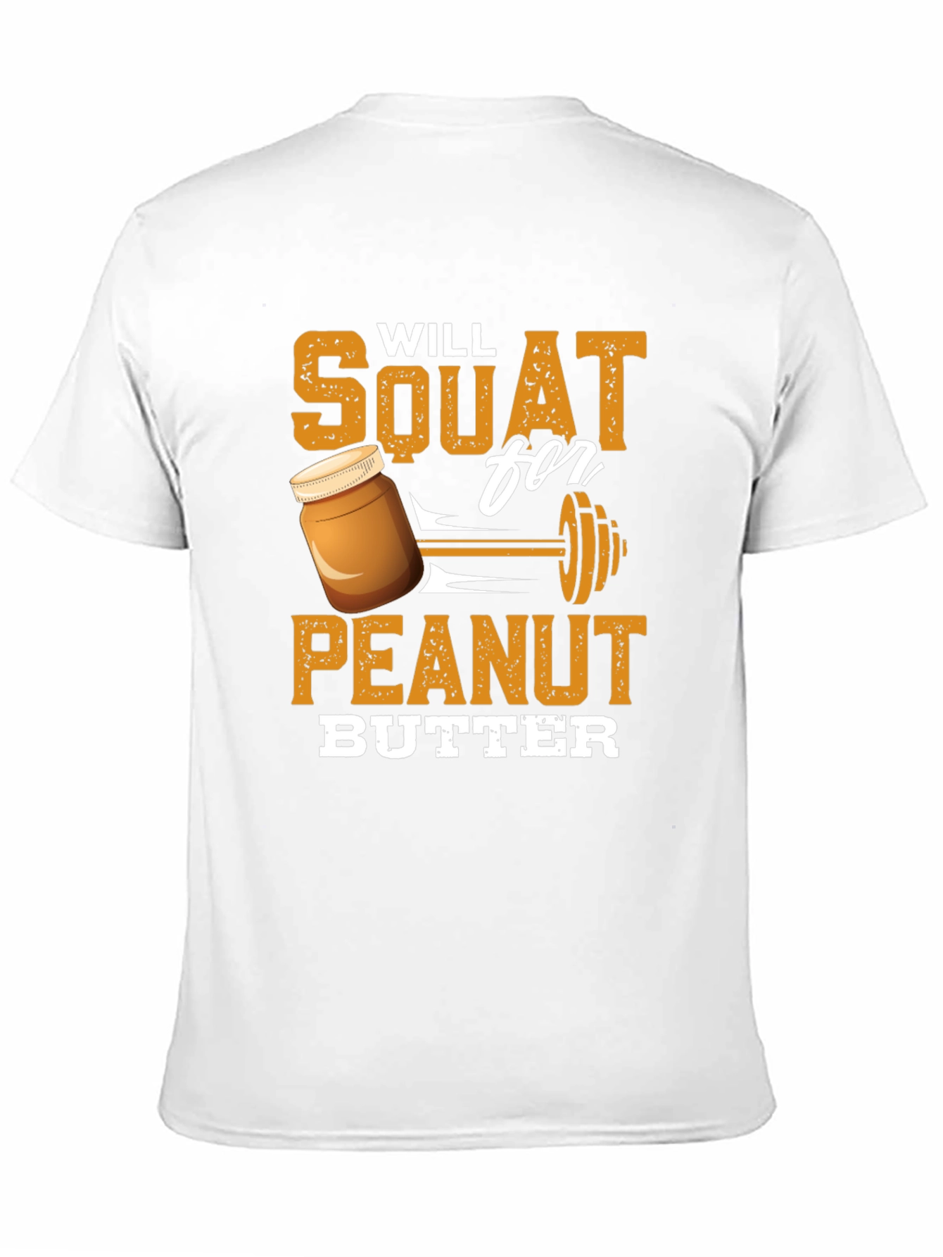 Will Squat For Peanut Butter Black Graphic Tee