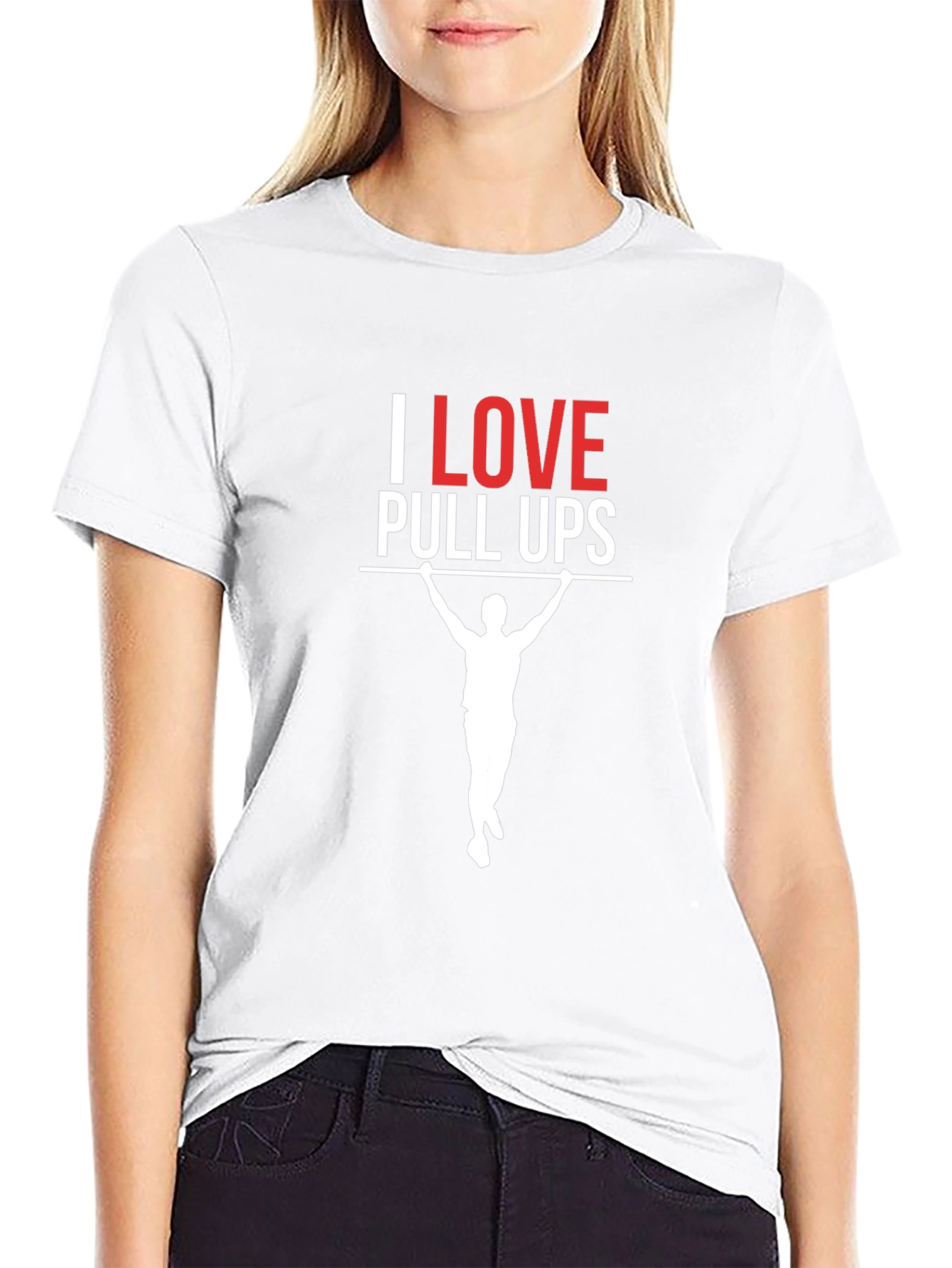 I Love Pull Ups Graphic T-Shirt - Black
