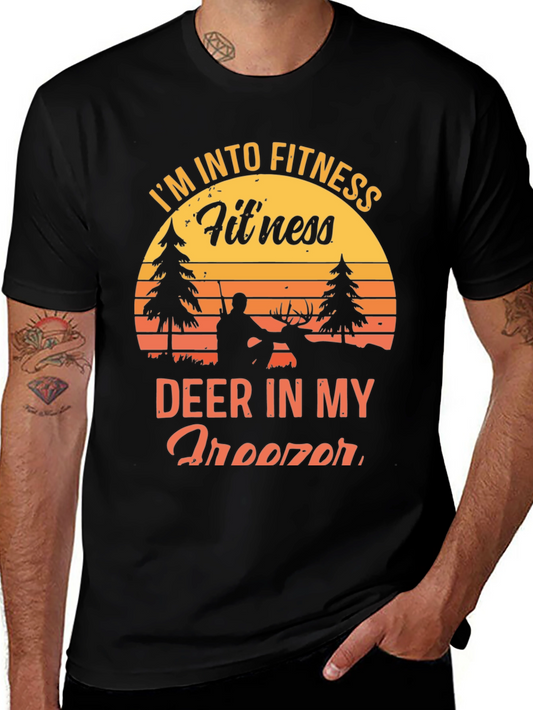 Fitness Deer Hunting Graphic T-Shirt