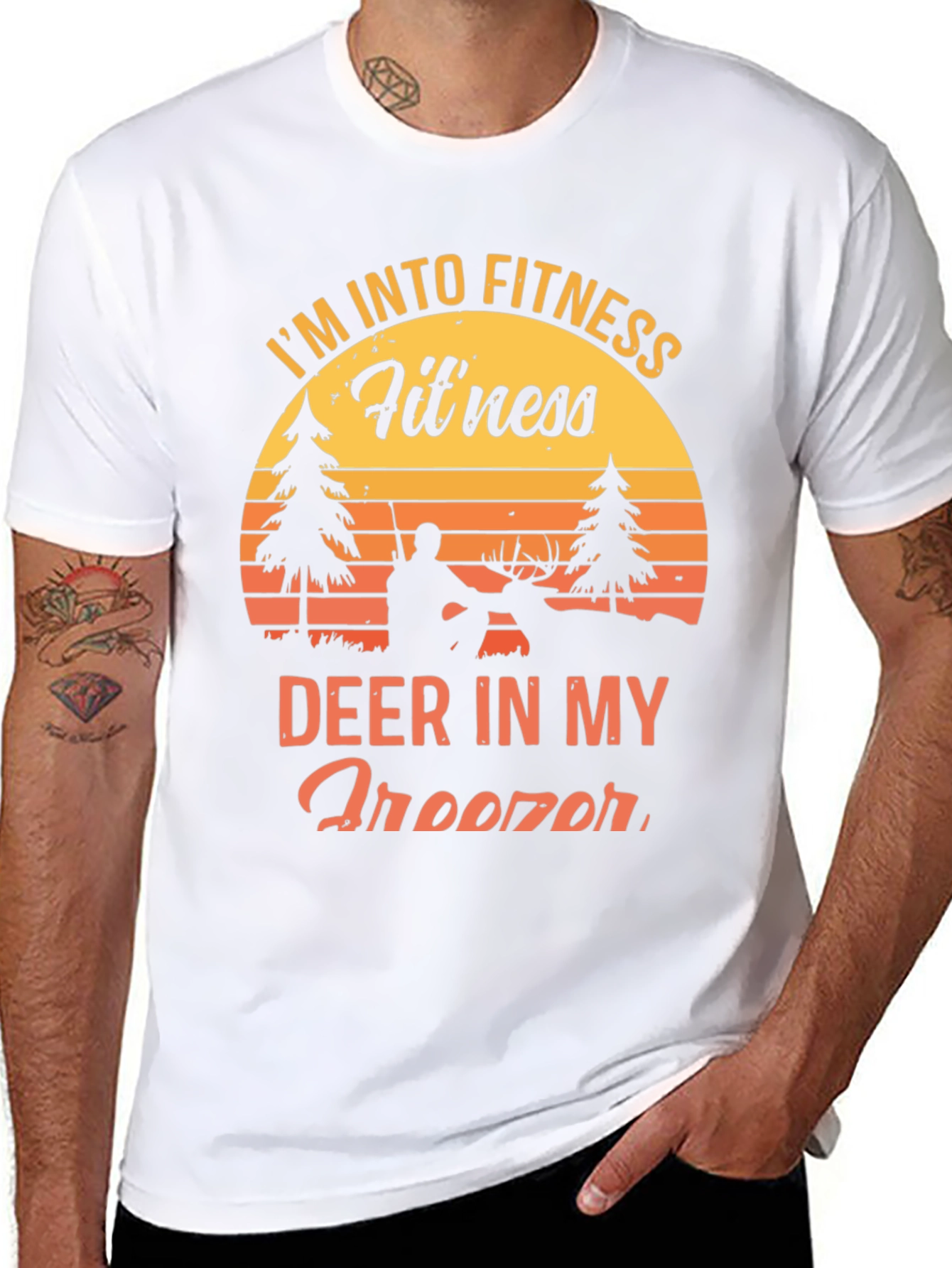 Fitness Deer Hunting Graphic T-Shirt
