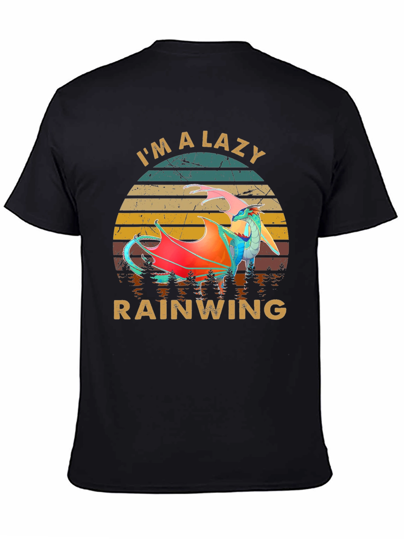 Lazy Rainwing Graphic T-Shirt - Black