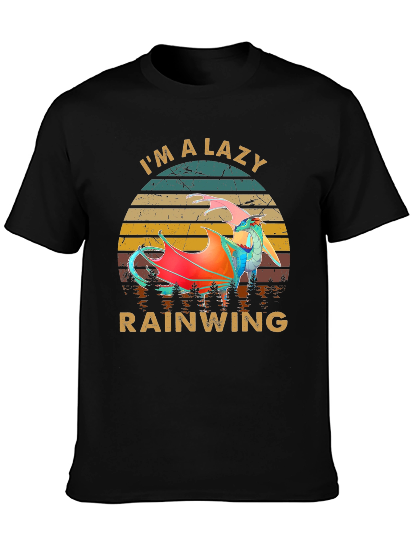 Lazy Rainwing Graphic T-Shirt - Black