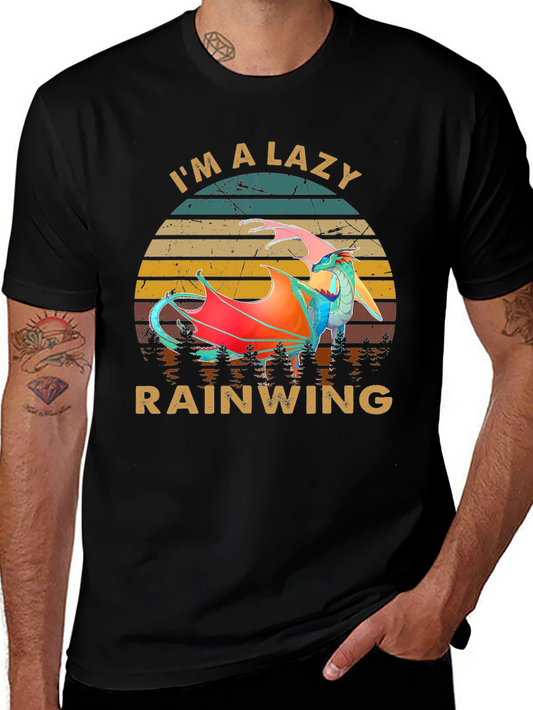 Lazy Rainwing Graphic T-Shirt - Black