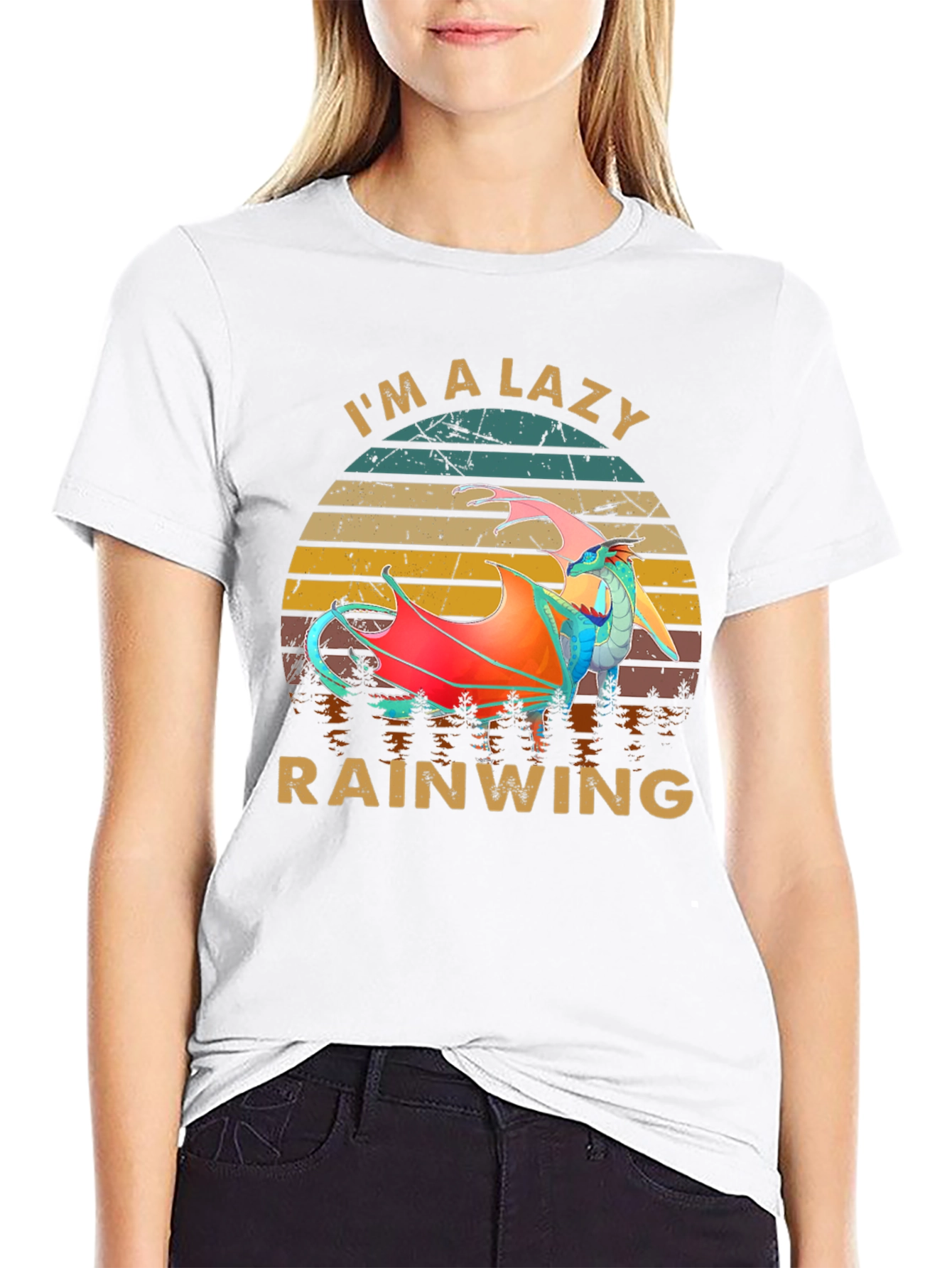Lazy Rainwing Graphic T-Shirt - Black