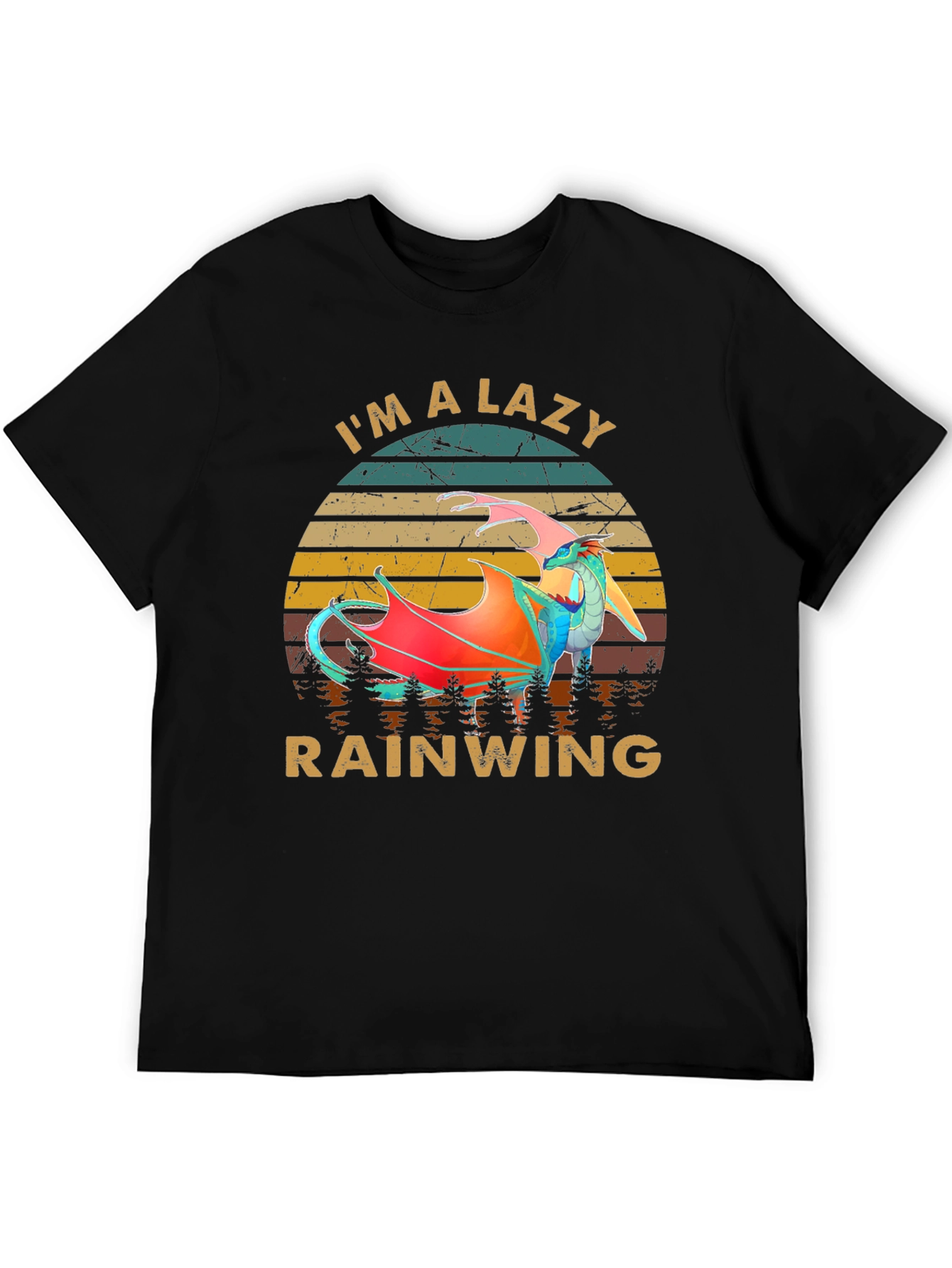 Lazy Rainwing Graphic T-Shirt - Black
