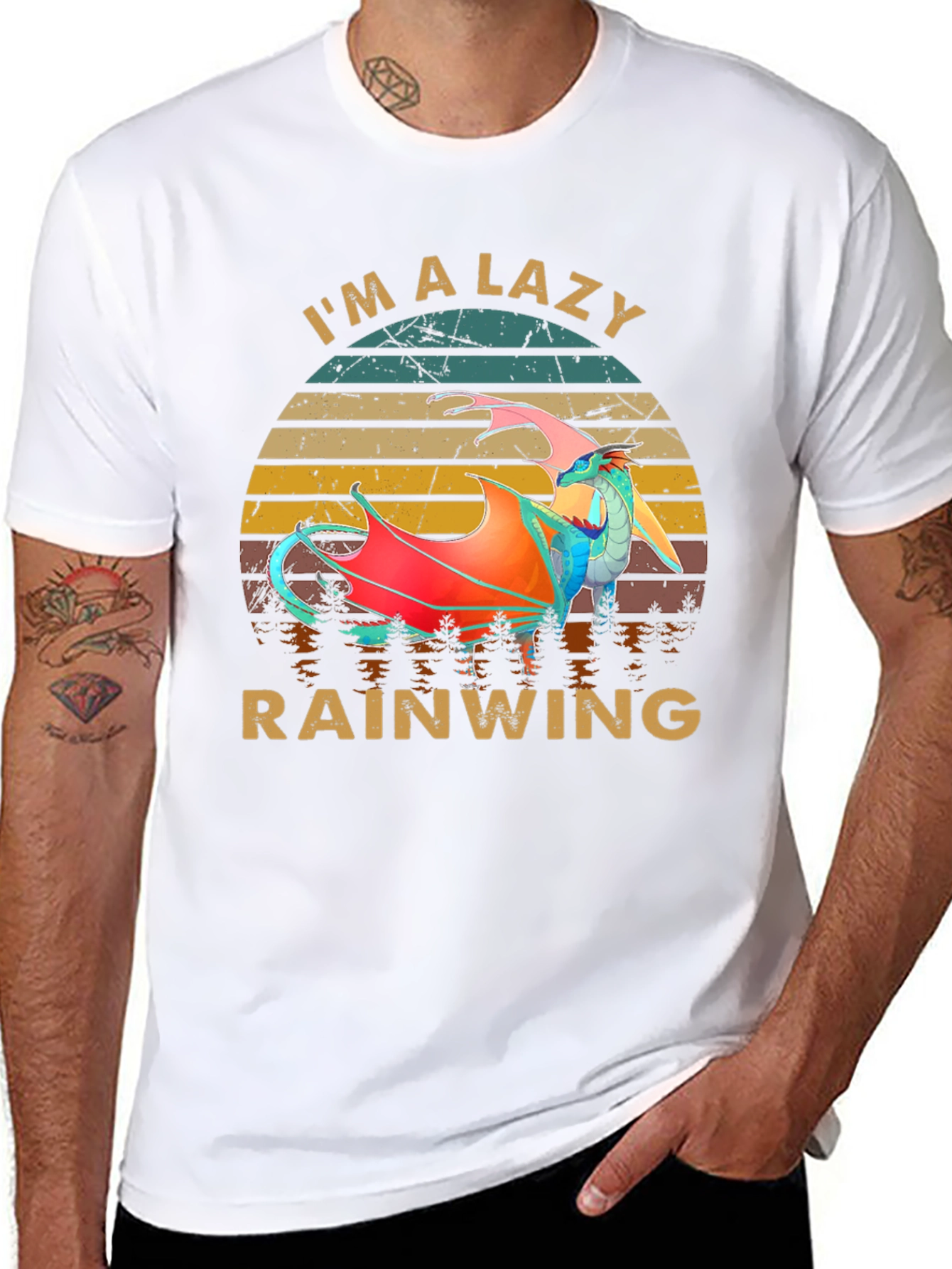 Lazy Rainwing Graphic T-Shirt - Black