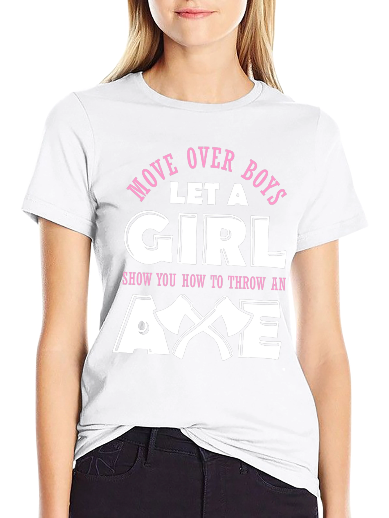 Girl Axe Thrower T-Shirt - Black Humor Tee