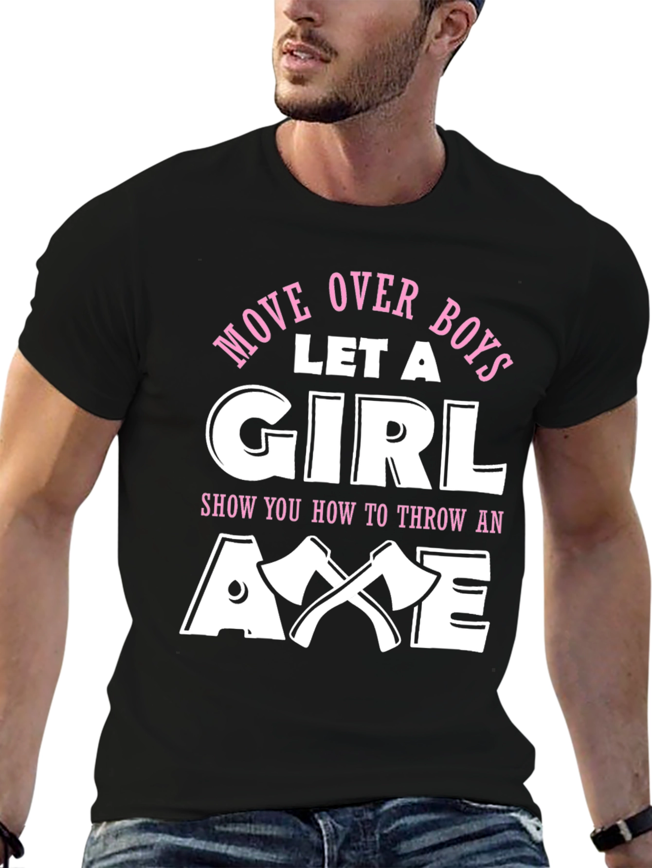 Girl Axe Thrower T-Shirt - Black Humor Tee
