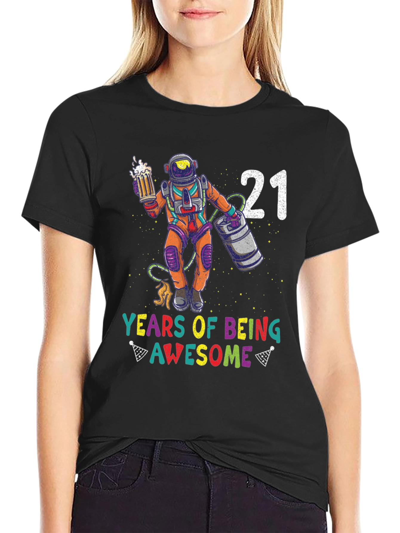 21 Years of Being Awesome Astronaut T-Shirt