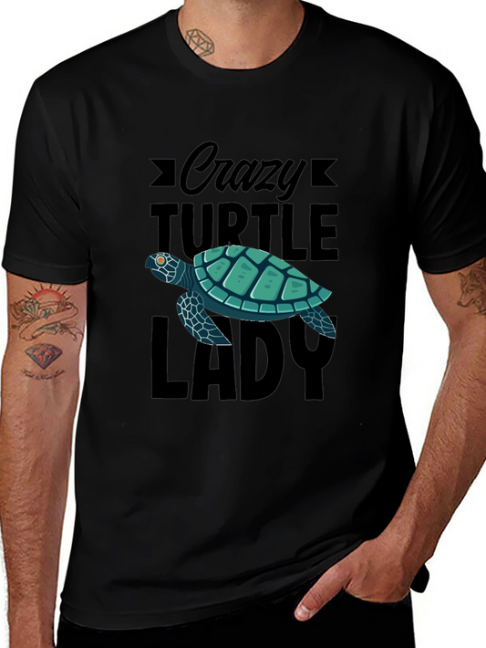 Crazy Turtle Lady Black T-Shirt