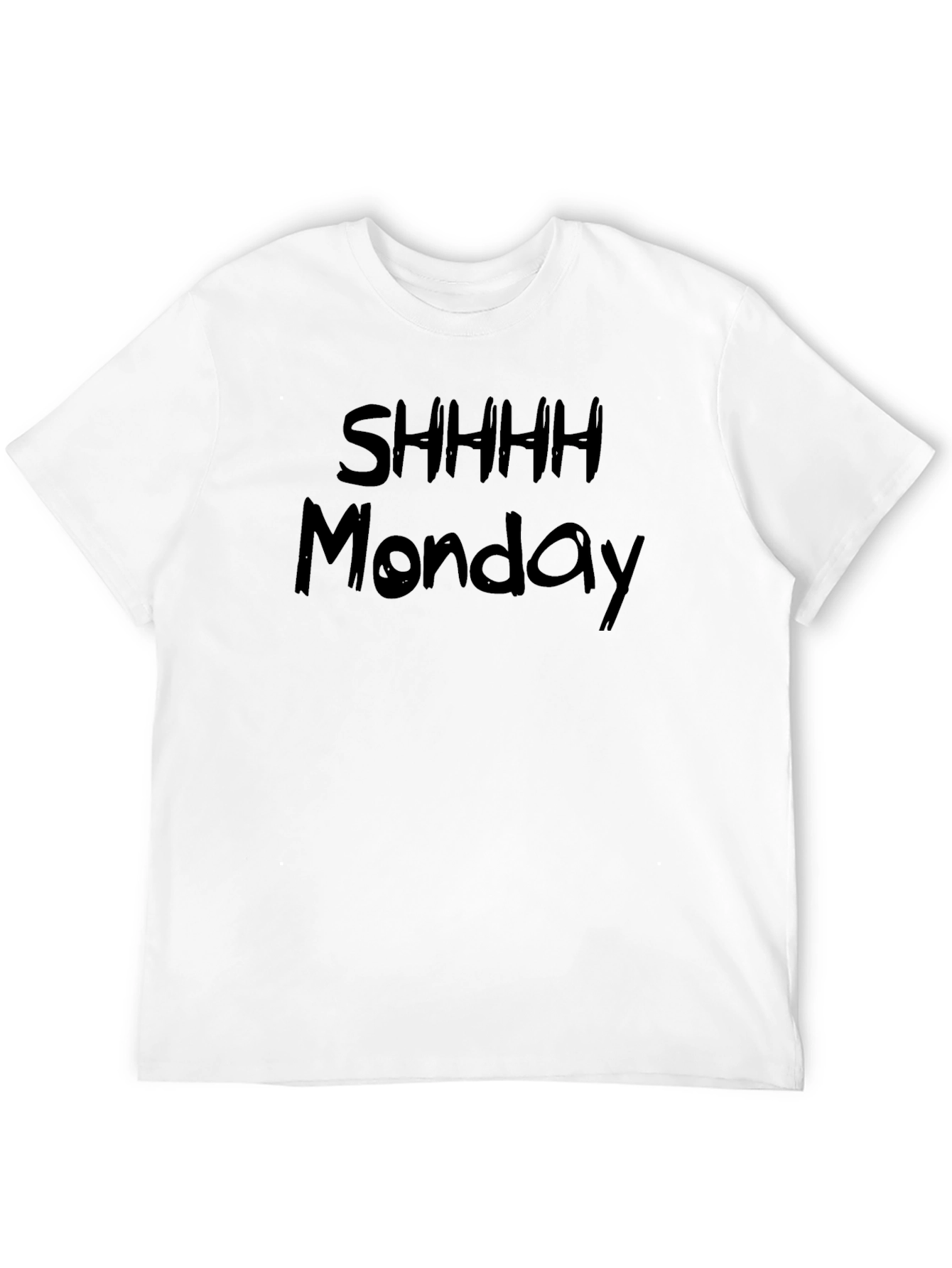 Shhhh Monday Graphic Black T-Shirt