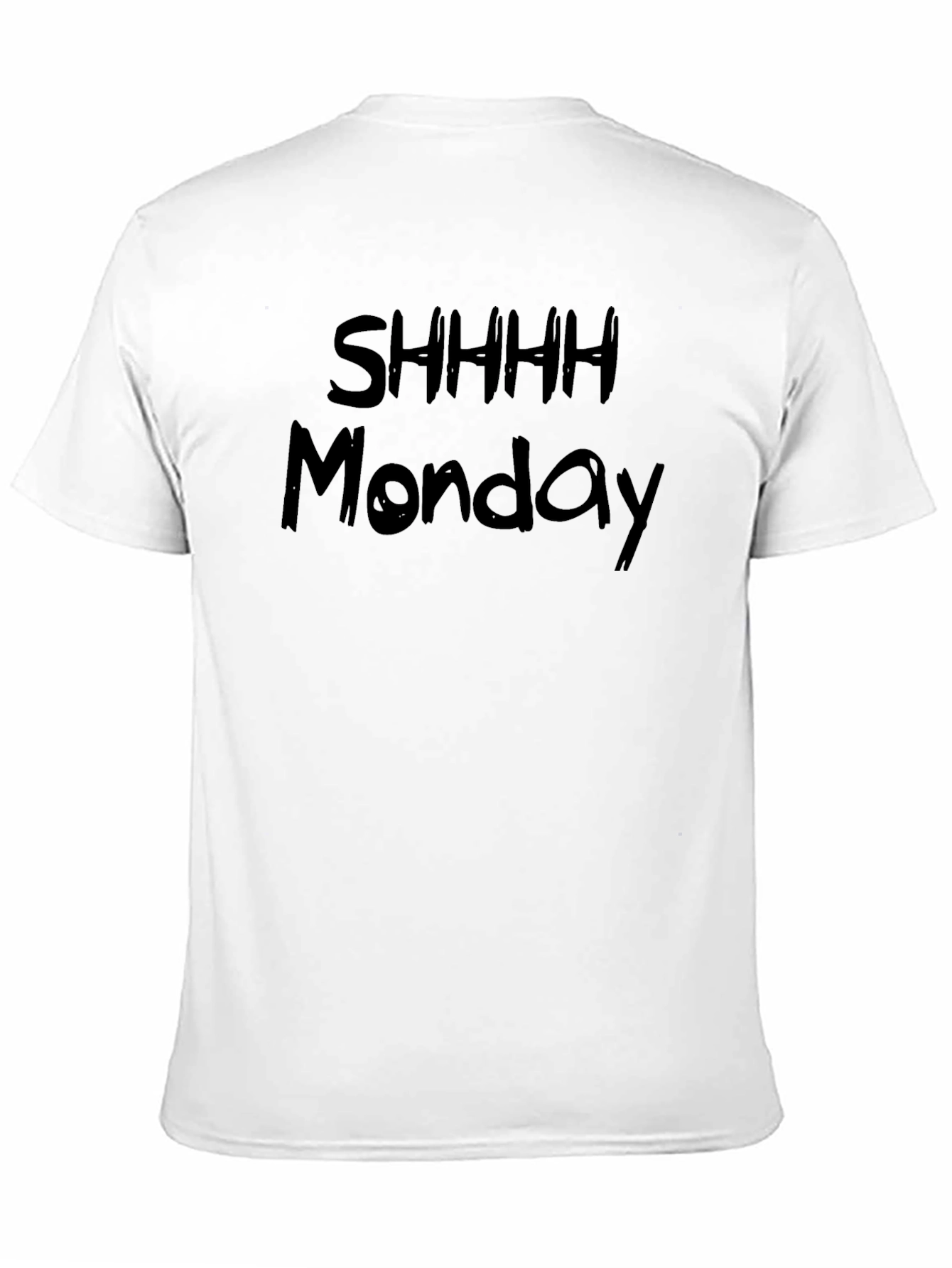 Shhhh Monday Graphic Black T-Shirt