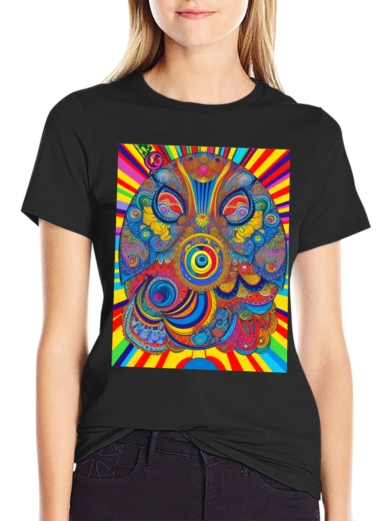 Psychedelic Owl Graphic T-Shirt