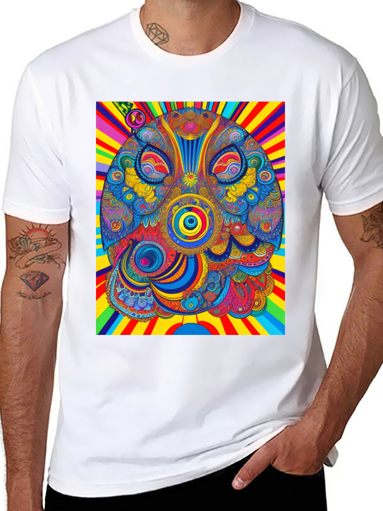 Psychedelic Owl Graphic T-Shirt