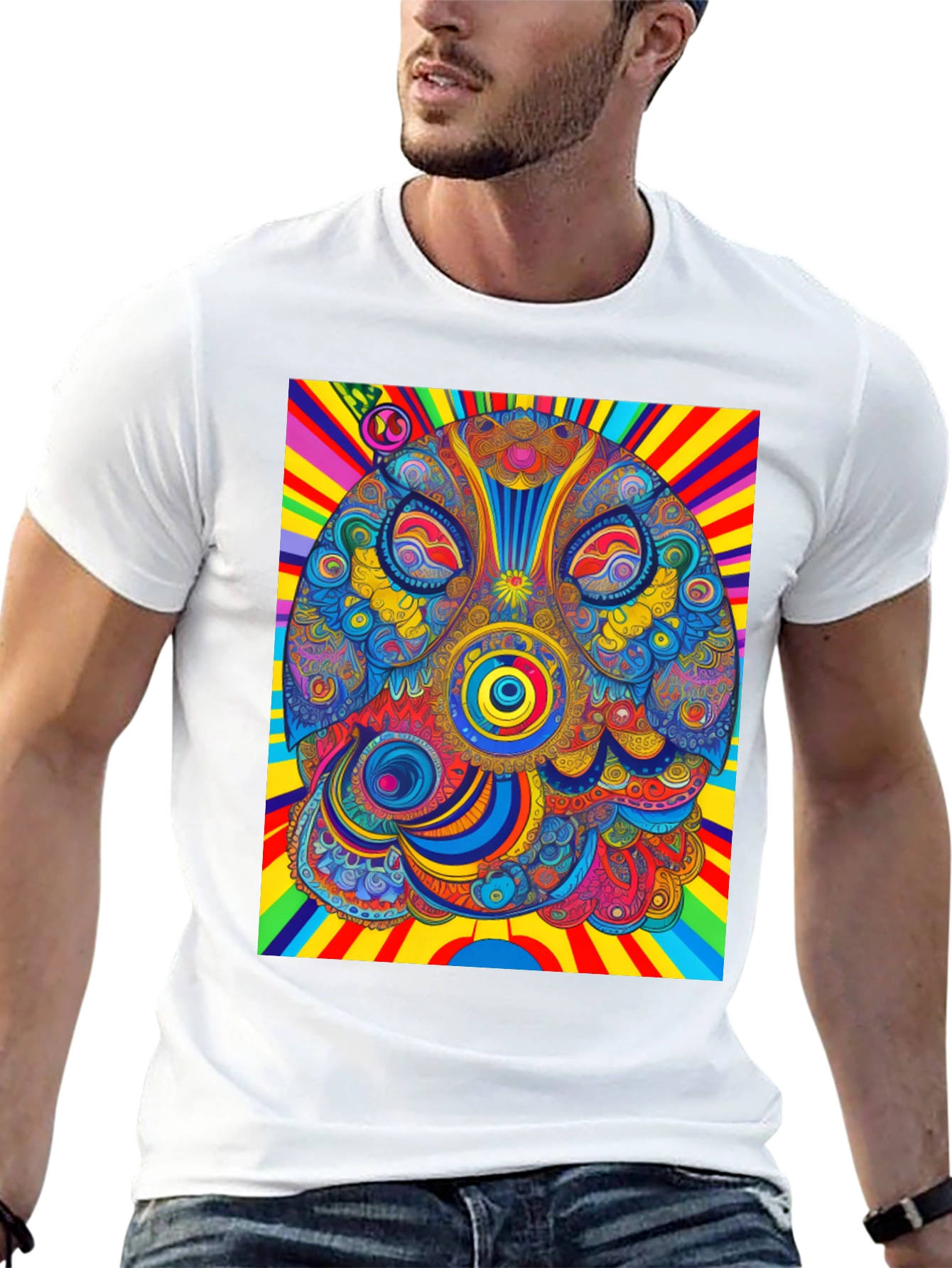 Psychedelic Owl Graphic T-Shirt