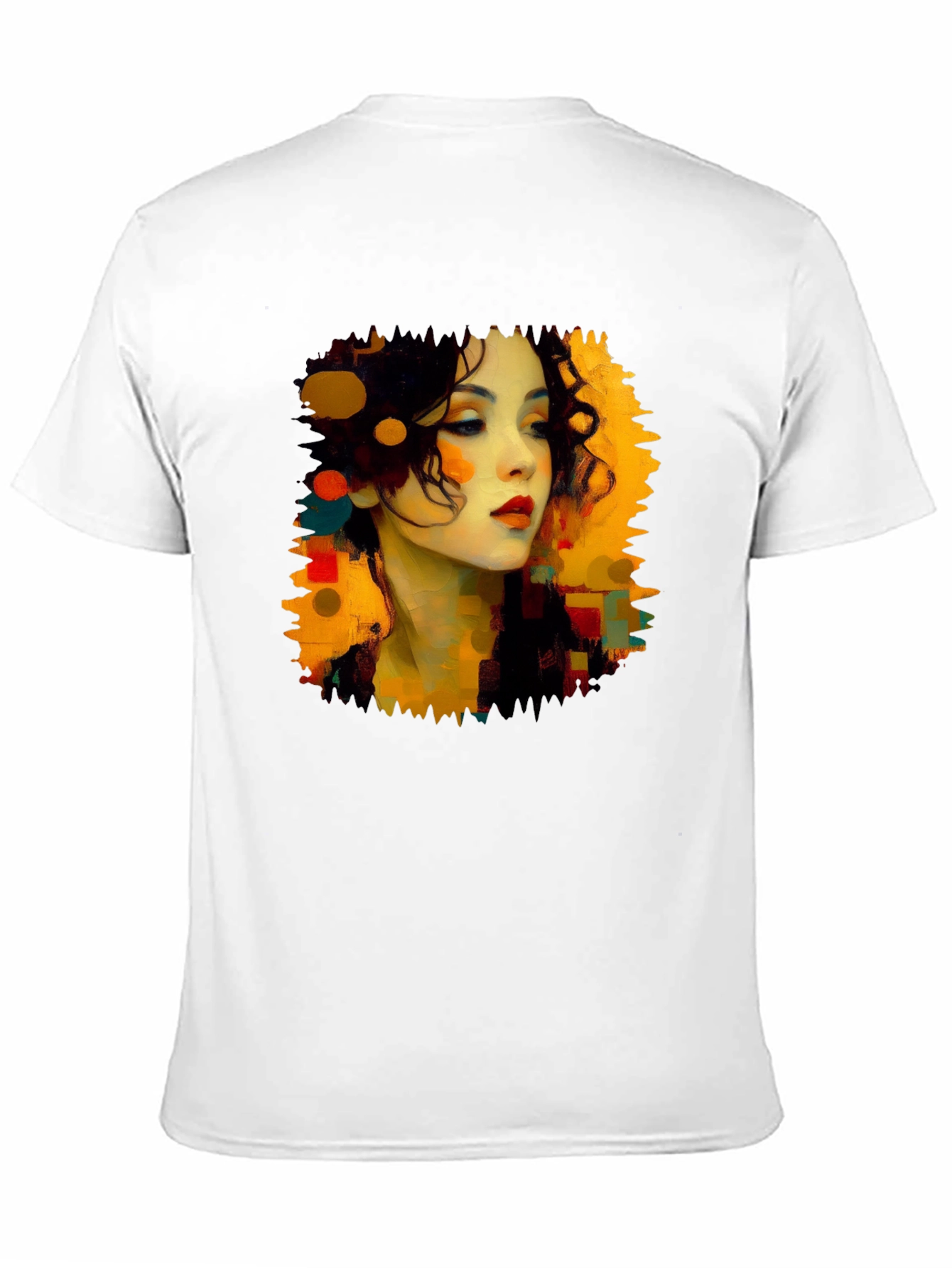 Abstract Woman Portrait Black T-Shirt