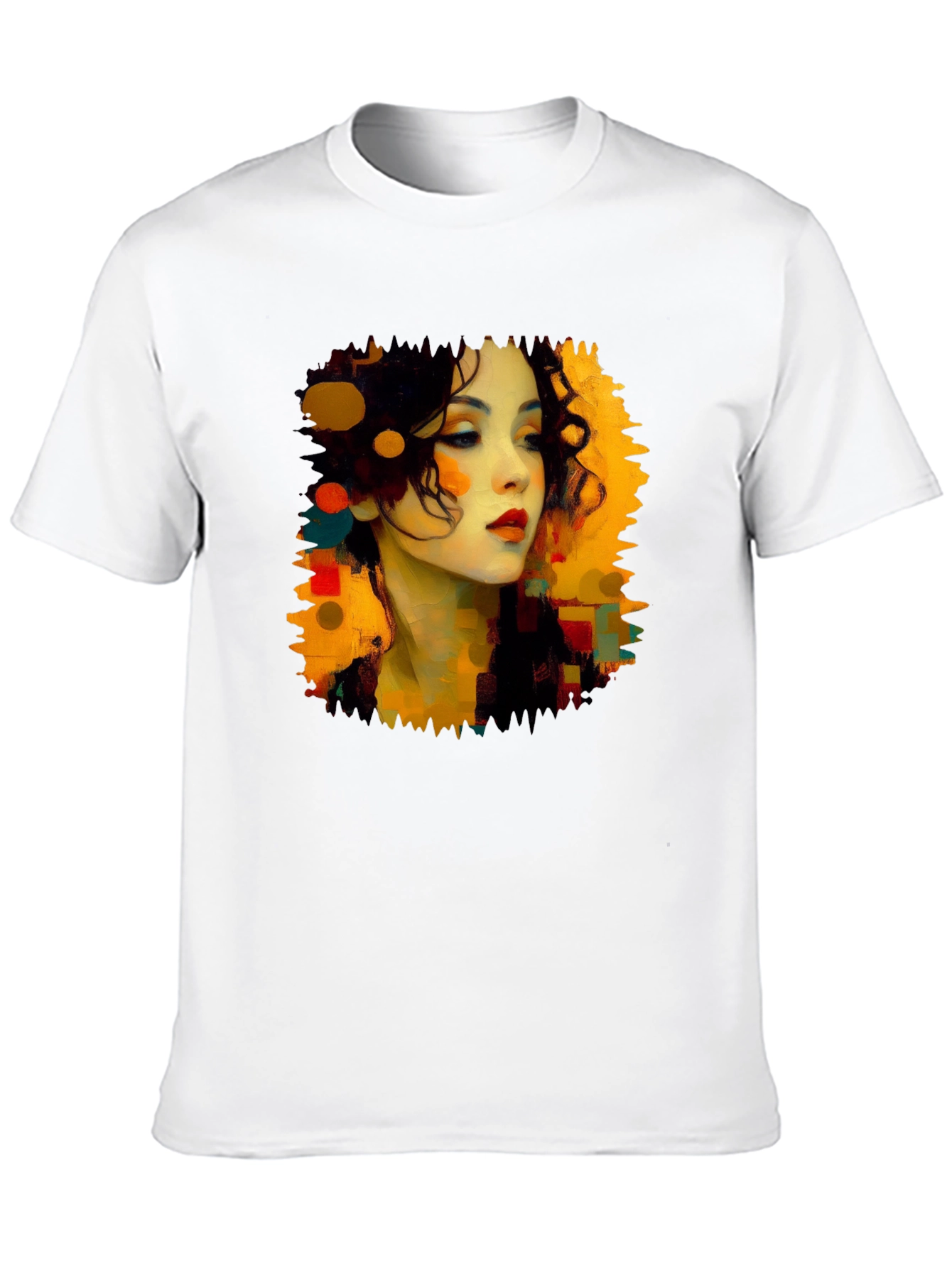 Abstract Woman Portrait Black T-Shirt