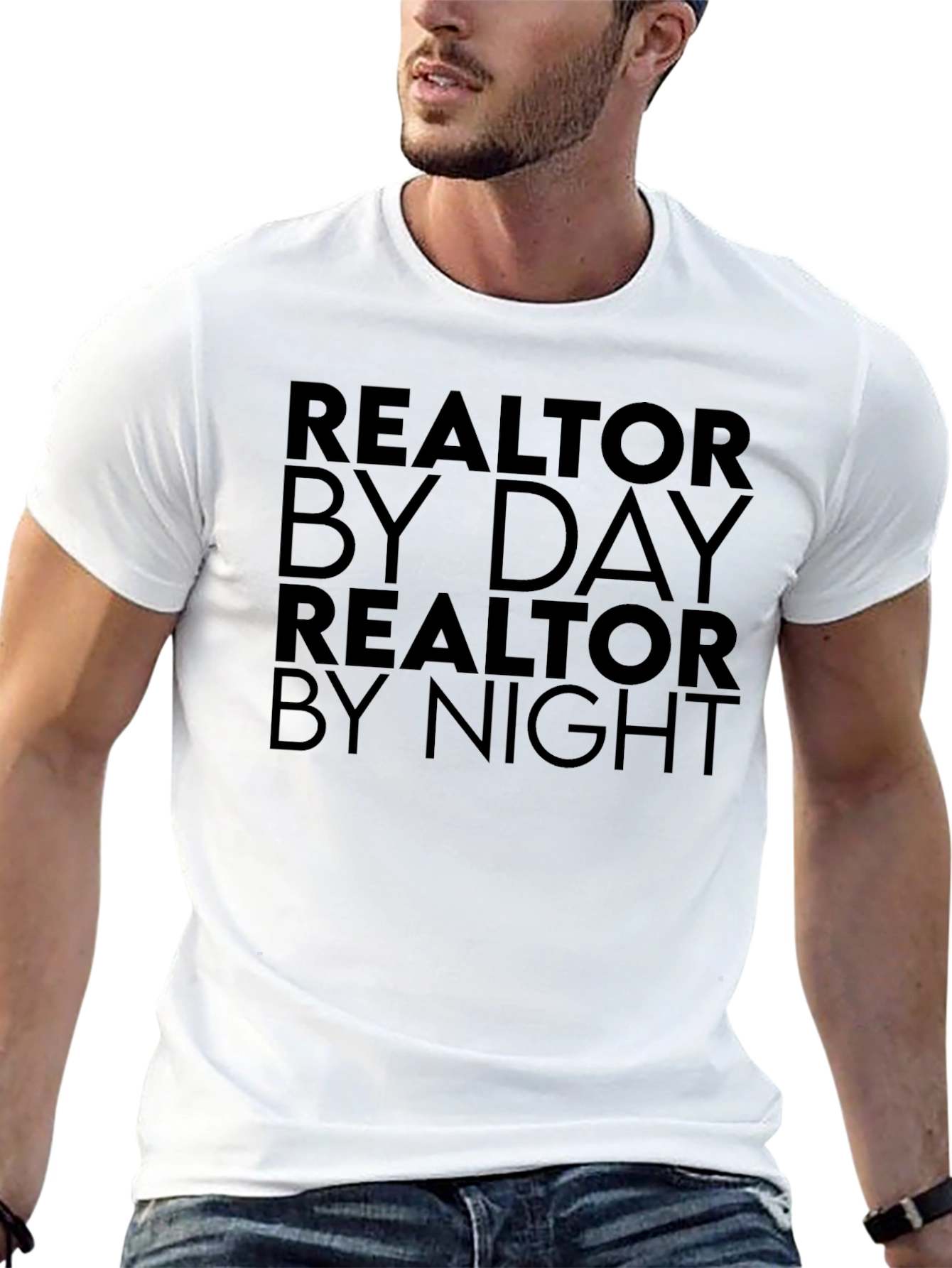 Realtor By Day Black Graphic T-Shirt