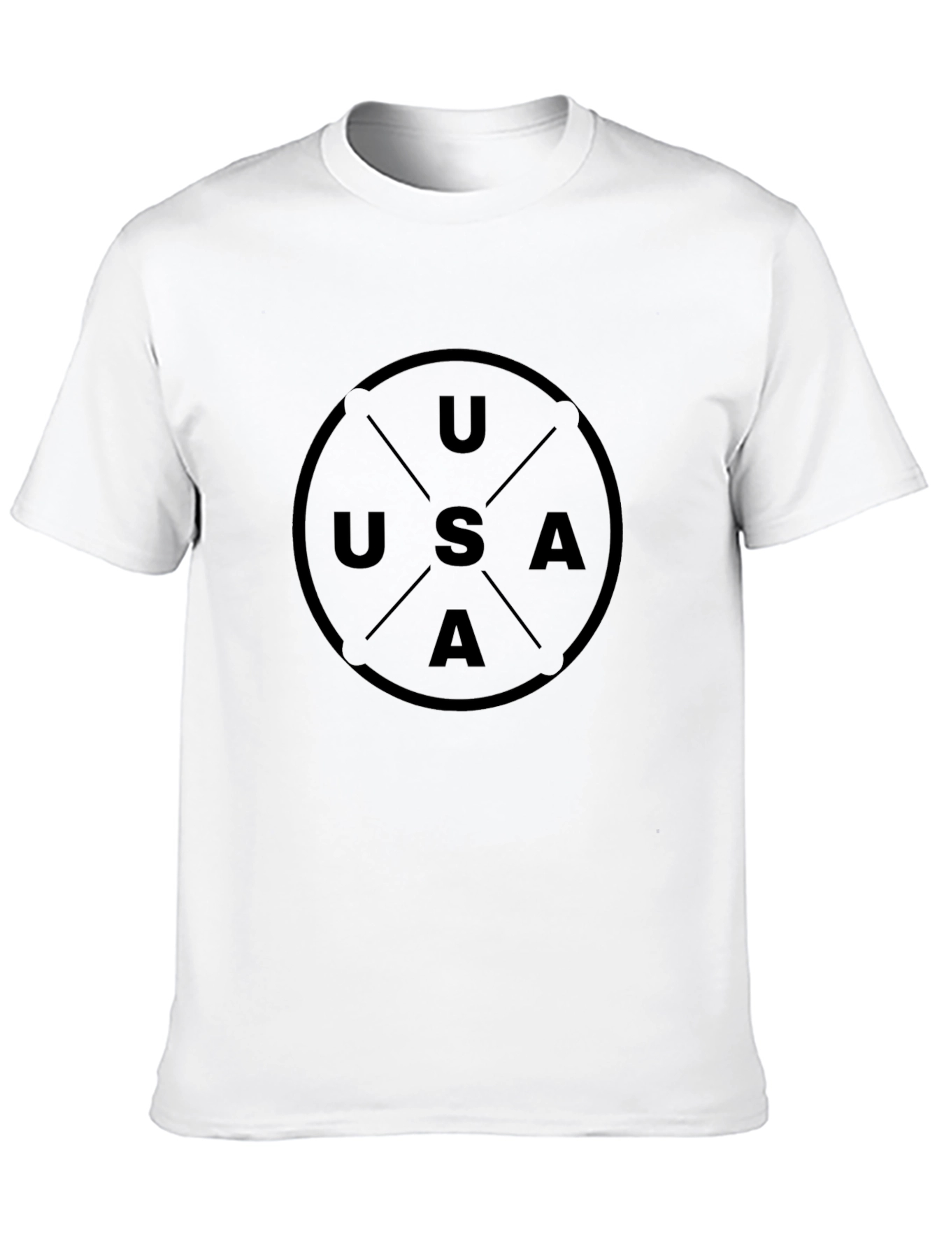 USA Graphic Print Black T-Shirt