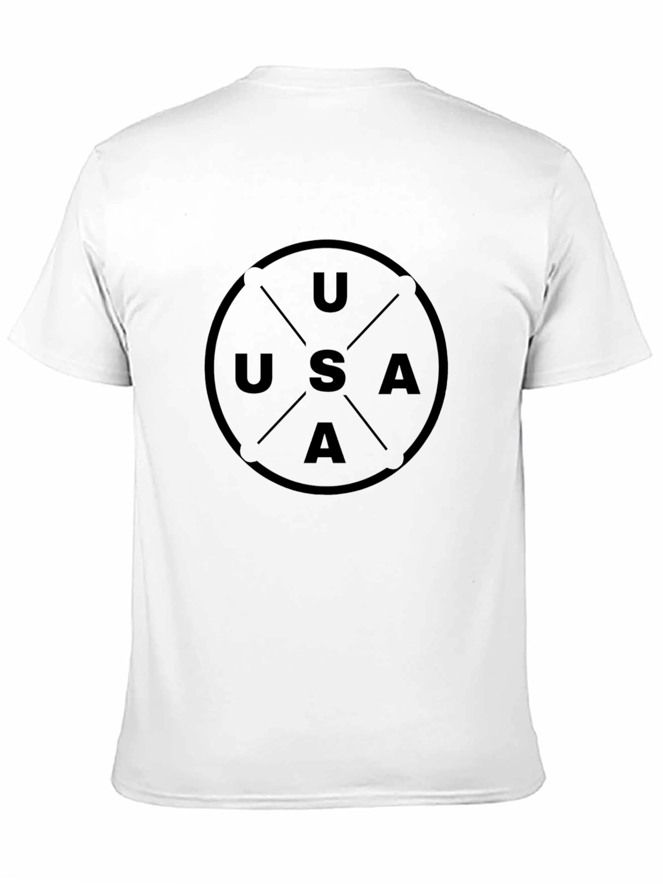 USA Graphic Print Black T-Shirt