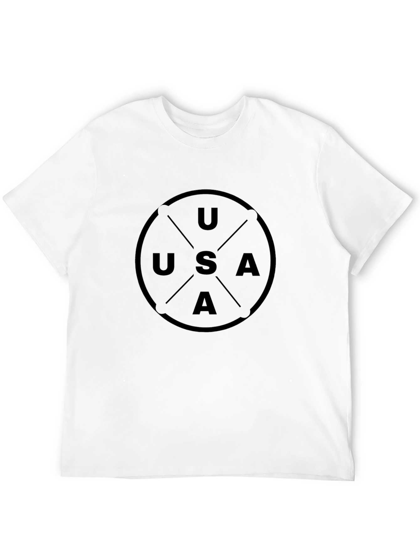 USA Graphic Print Black T-Shirt