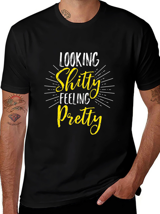 Shitty Feeling Pretty Graphic Tee - Black T-Shirt