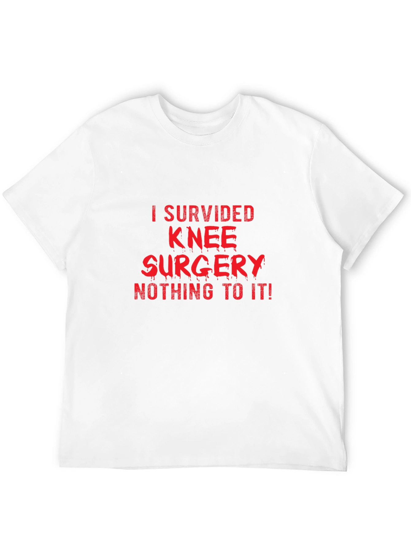 Knee Surgery Survivor Black T-Shirt
