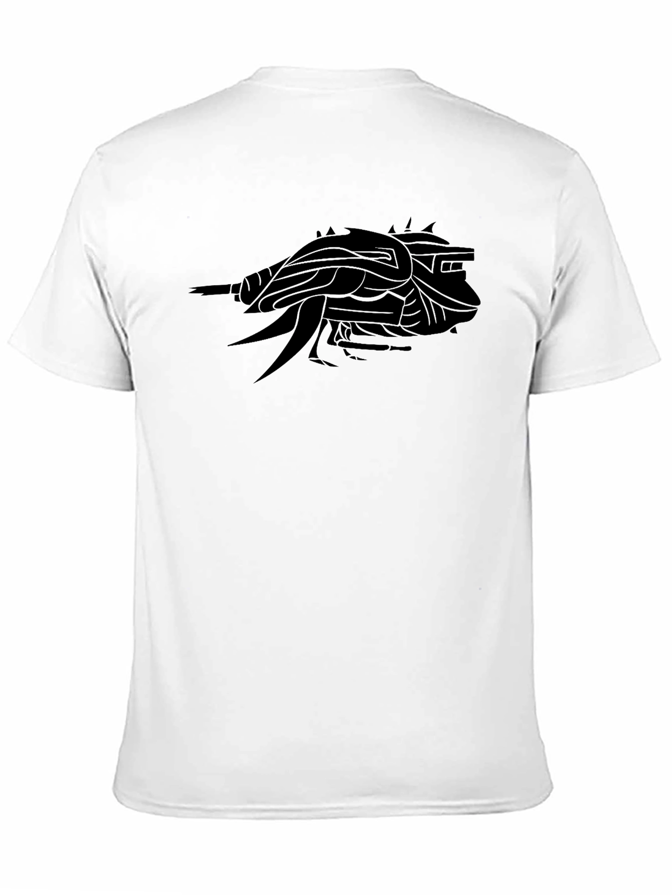 Mens Black Graphic Tee - Abstract Creature