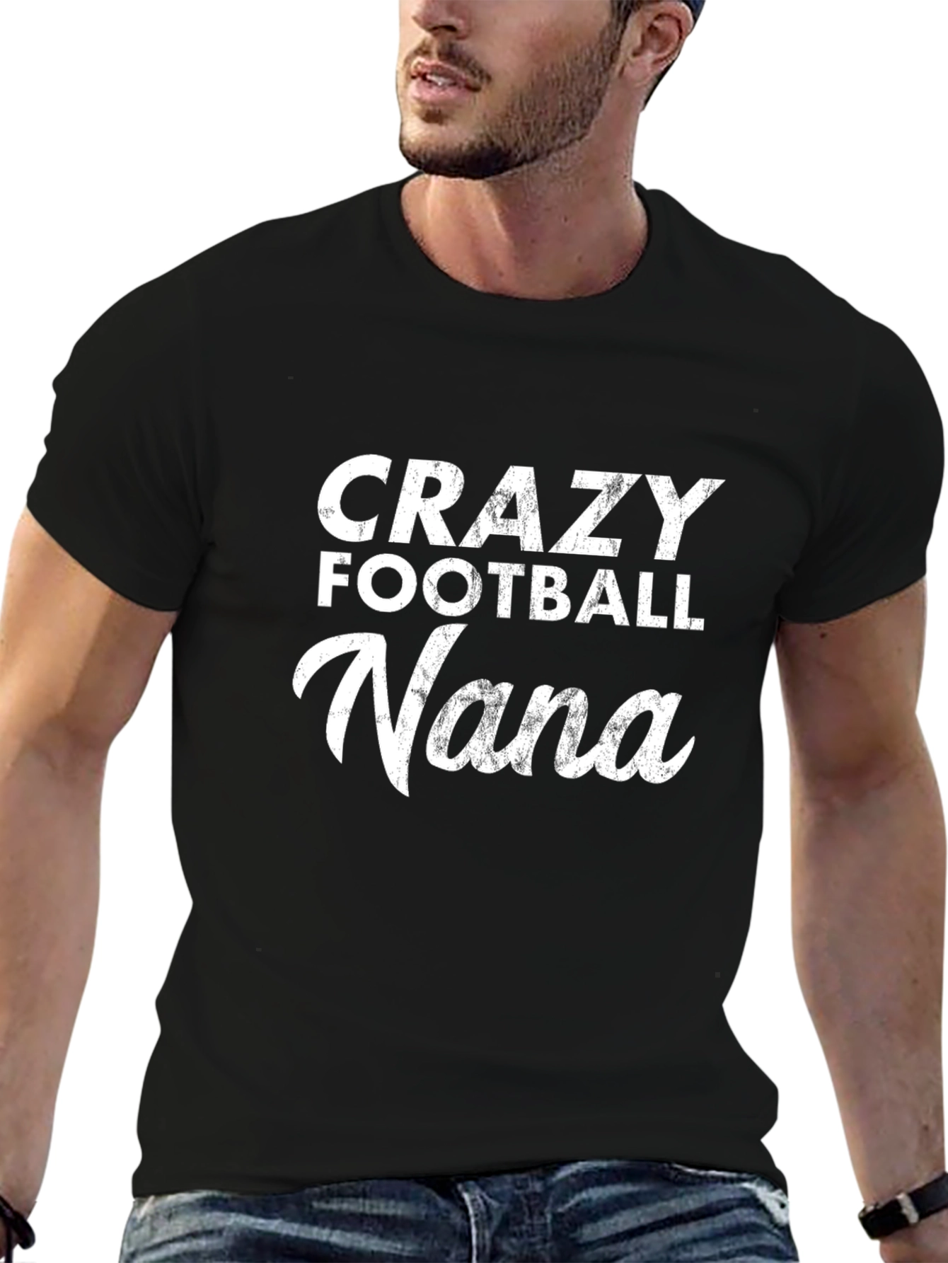 Crazy Football Nana T-Shirt - Black