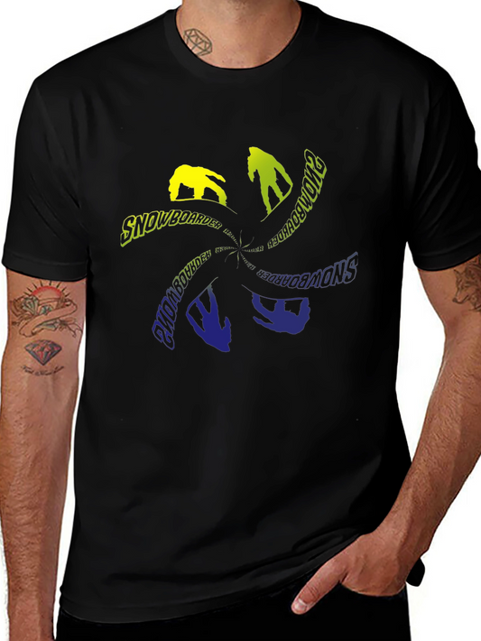 Snowboarder Graphic T-Shirt - Black