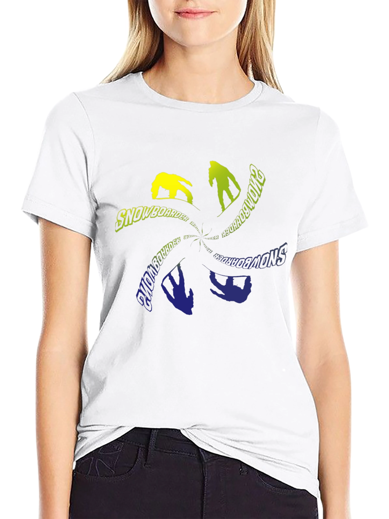 Snowboarder Graphic T-Shirt - Black