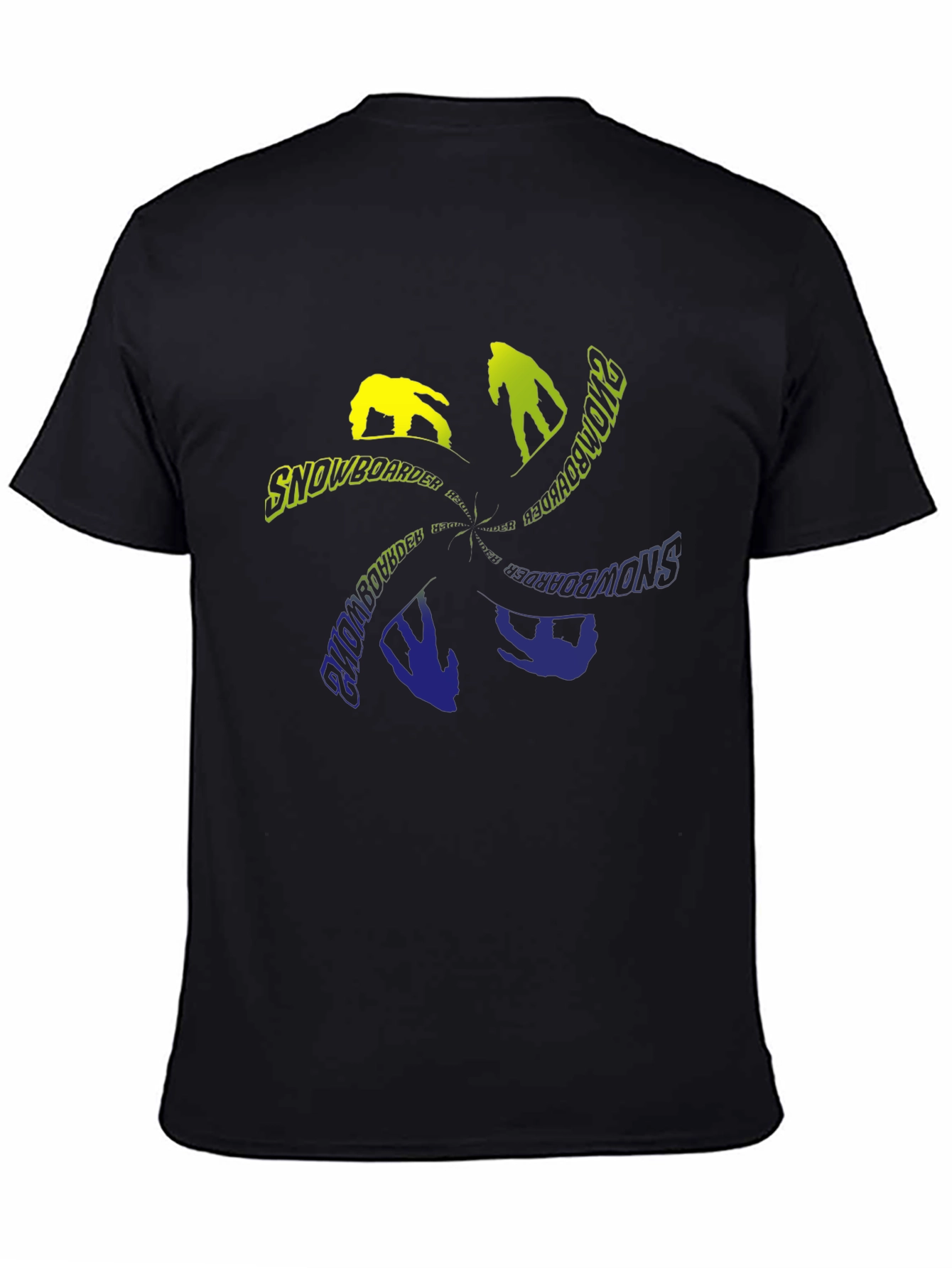 Snowboarder Graphic T-Shirt - Black