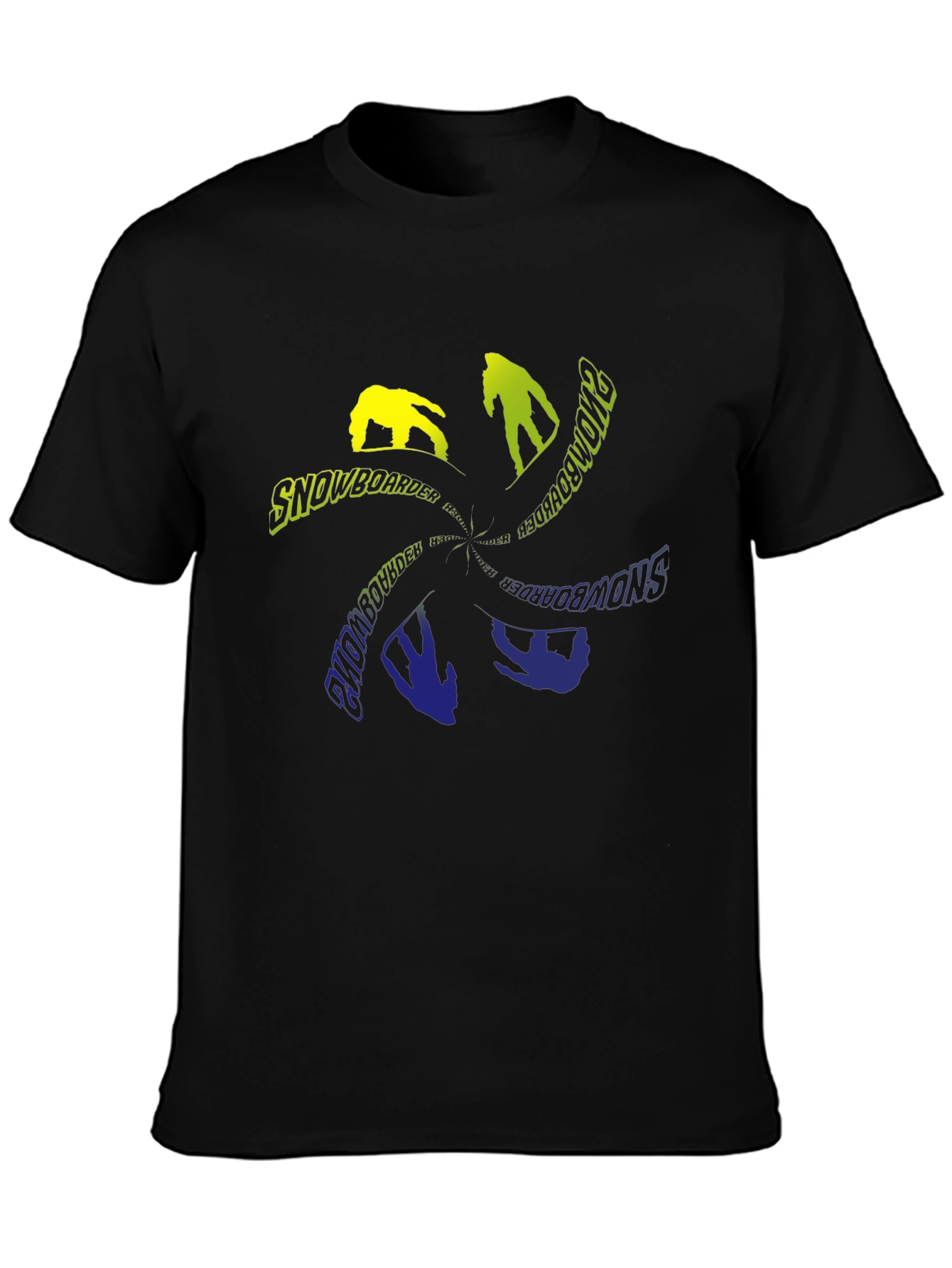 Snowboarder Graphic T-Shirt - Black