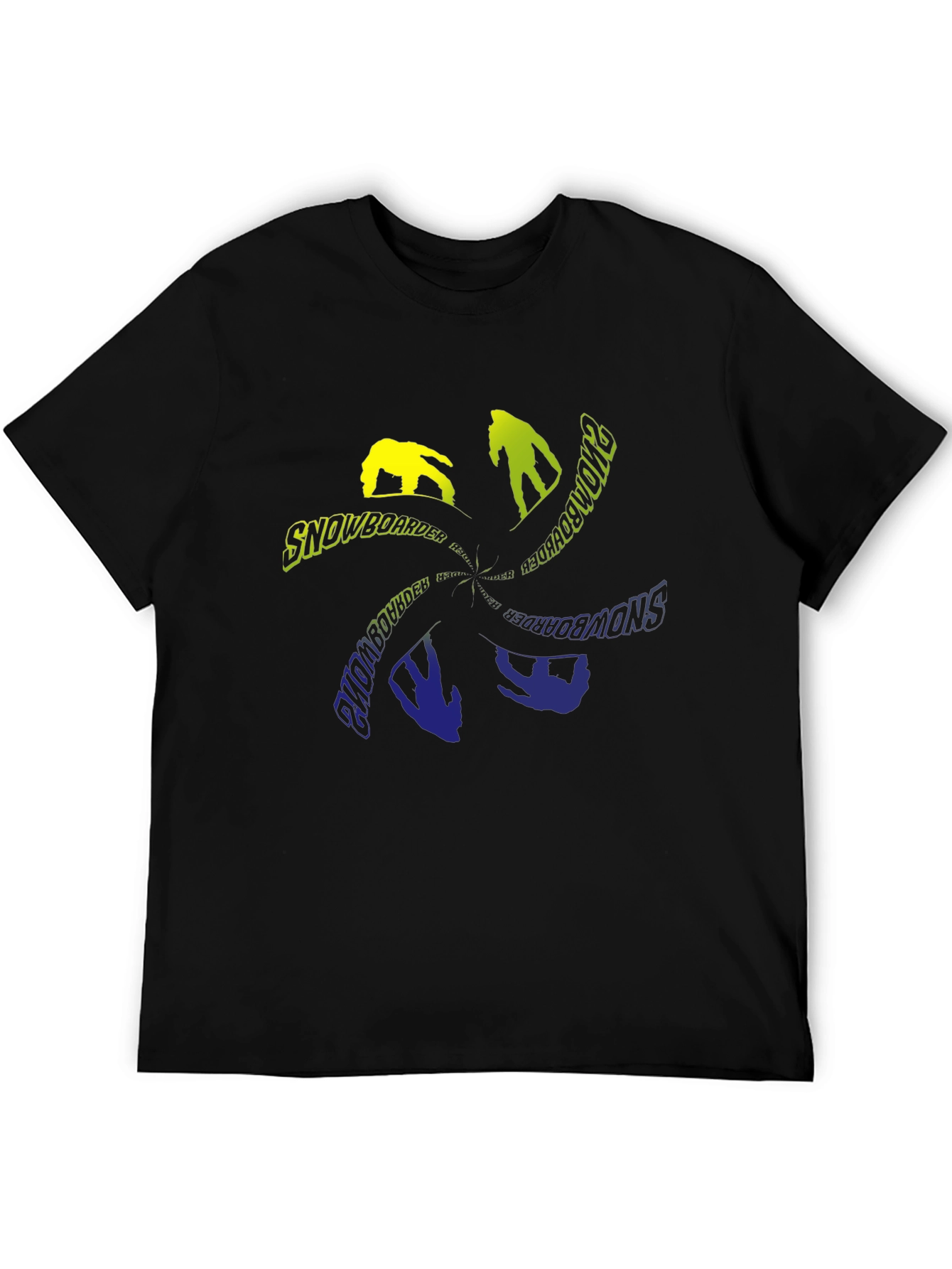 Snowboarder Graphic T-Shirt - Black