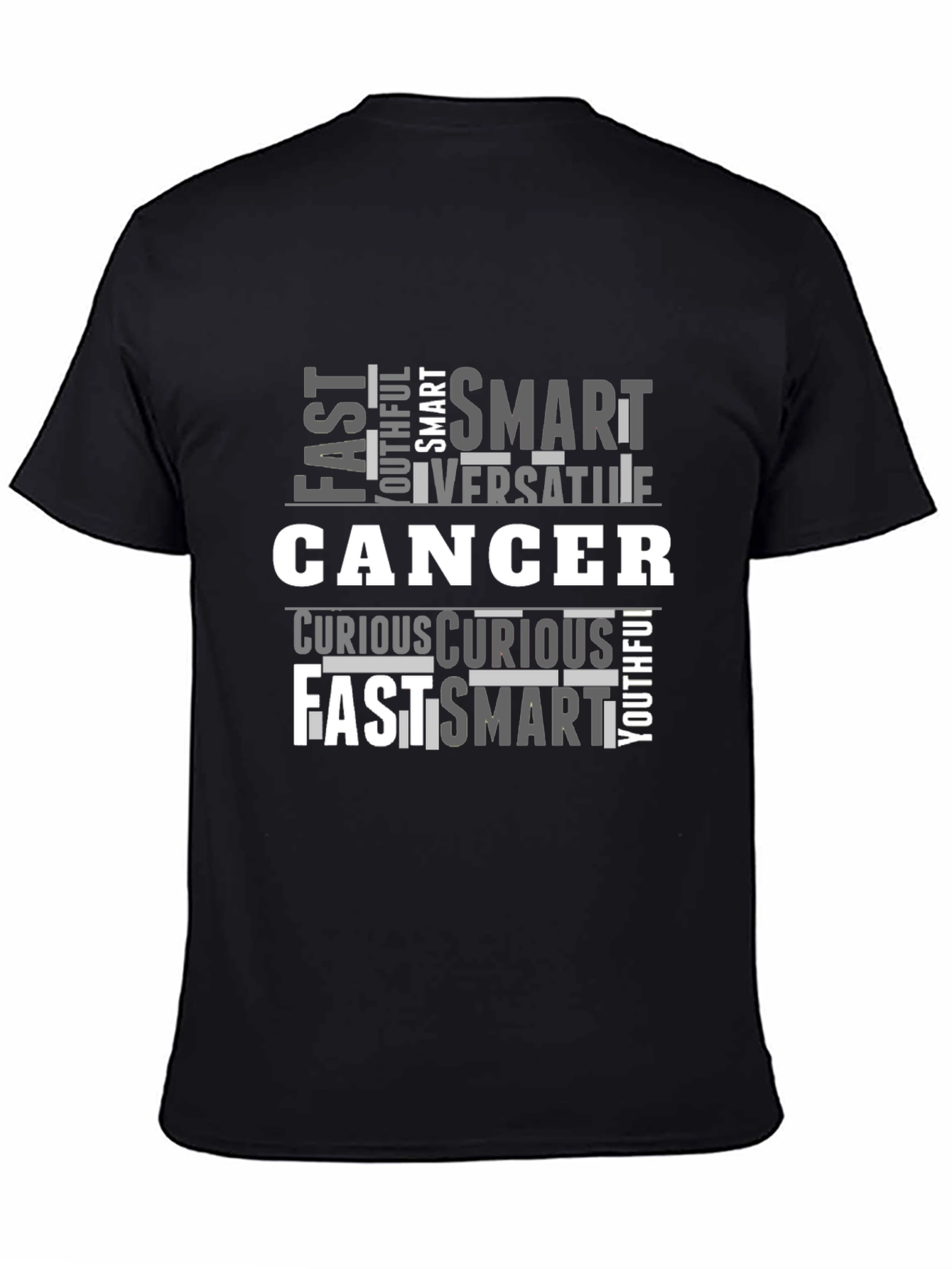 Cancer Zodiac T-Shirt - Fast Smart Curious Design