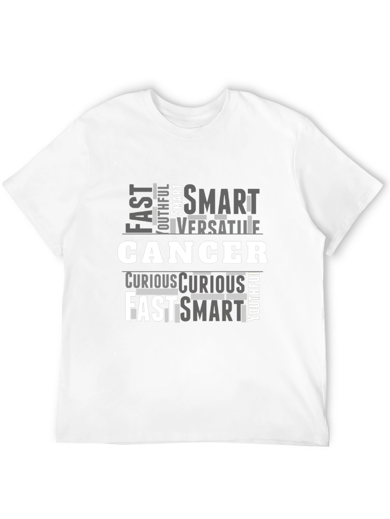Cancer Zodiac T-Shirt - Fast Smart Curious Design