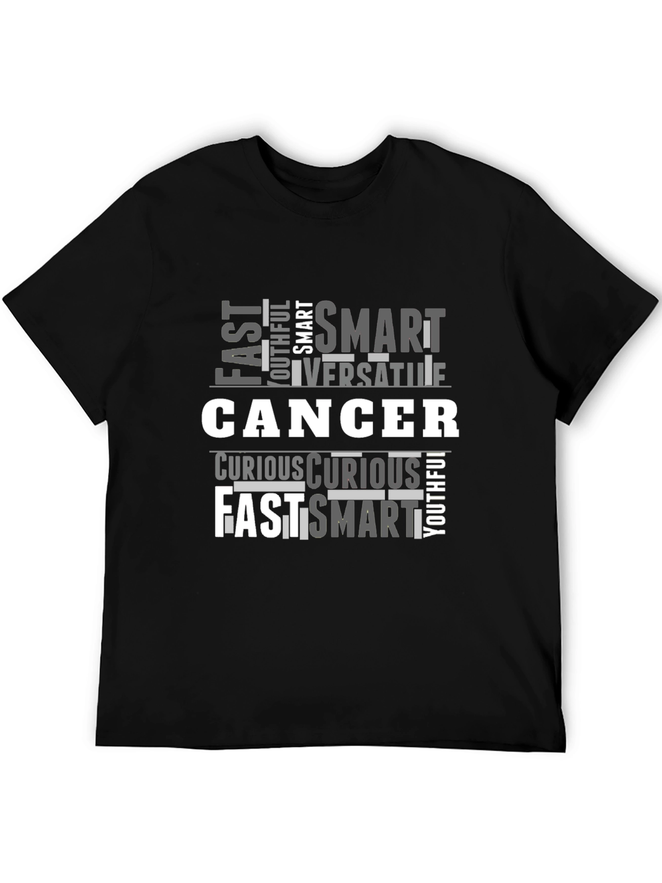 Cancer Zodiac T-Shirt - Fast Smart Curious Design