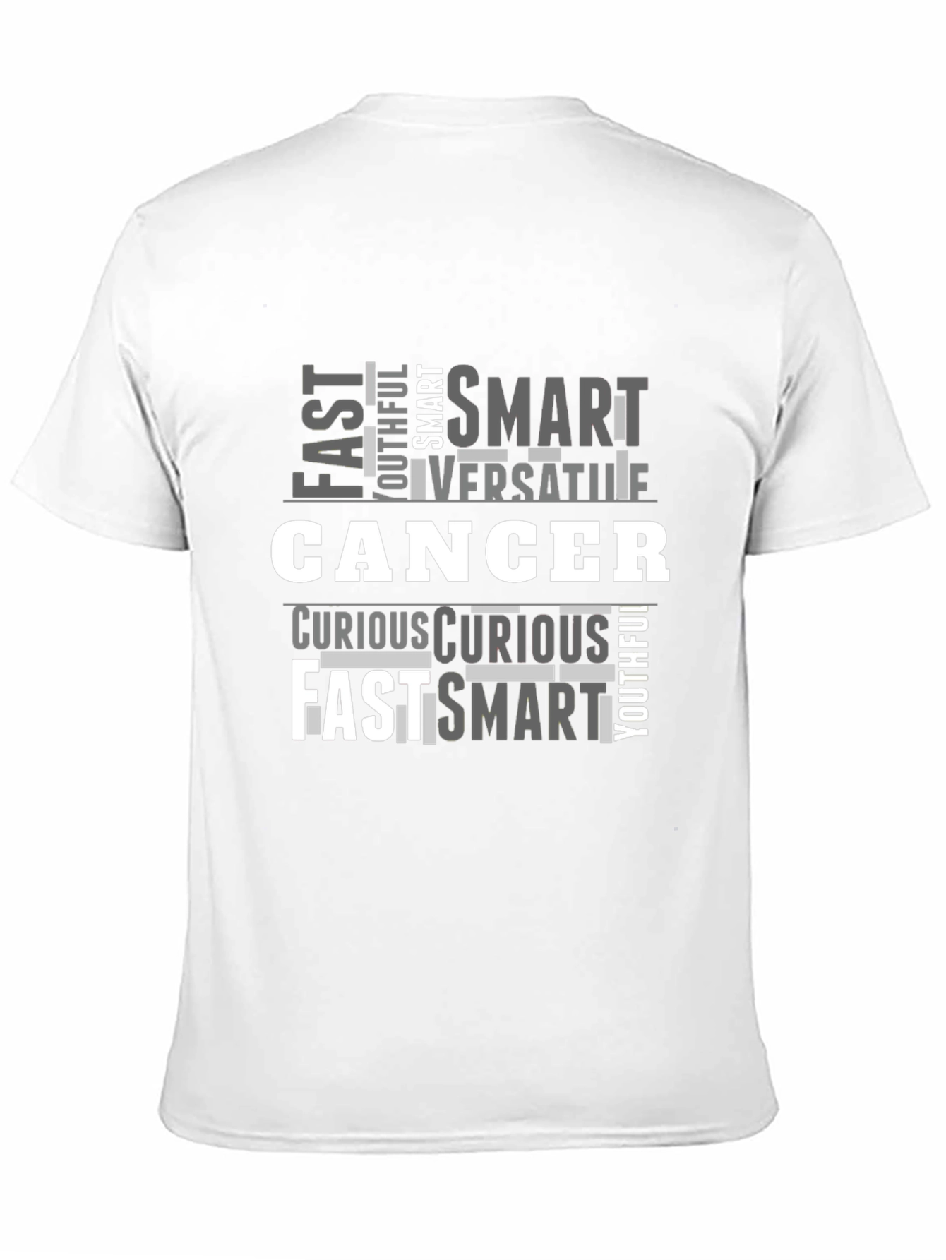 Cancer Zodiac T-Shirt - Fast Smart Curious Design