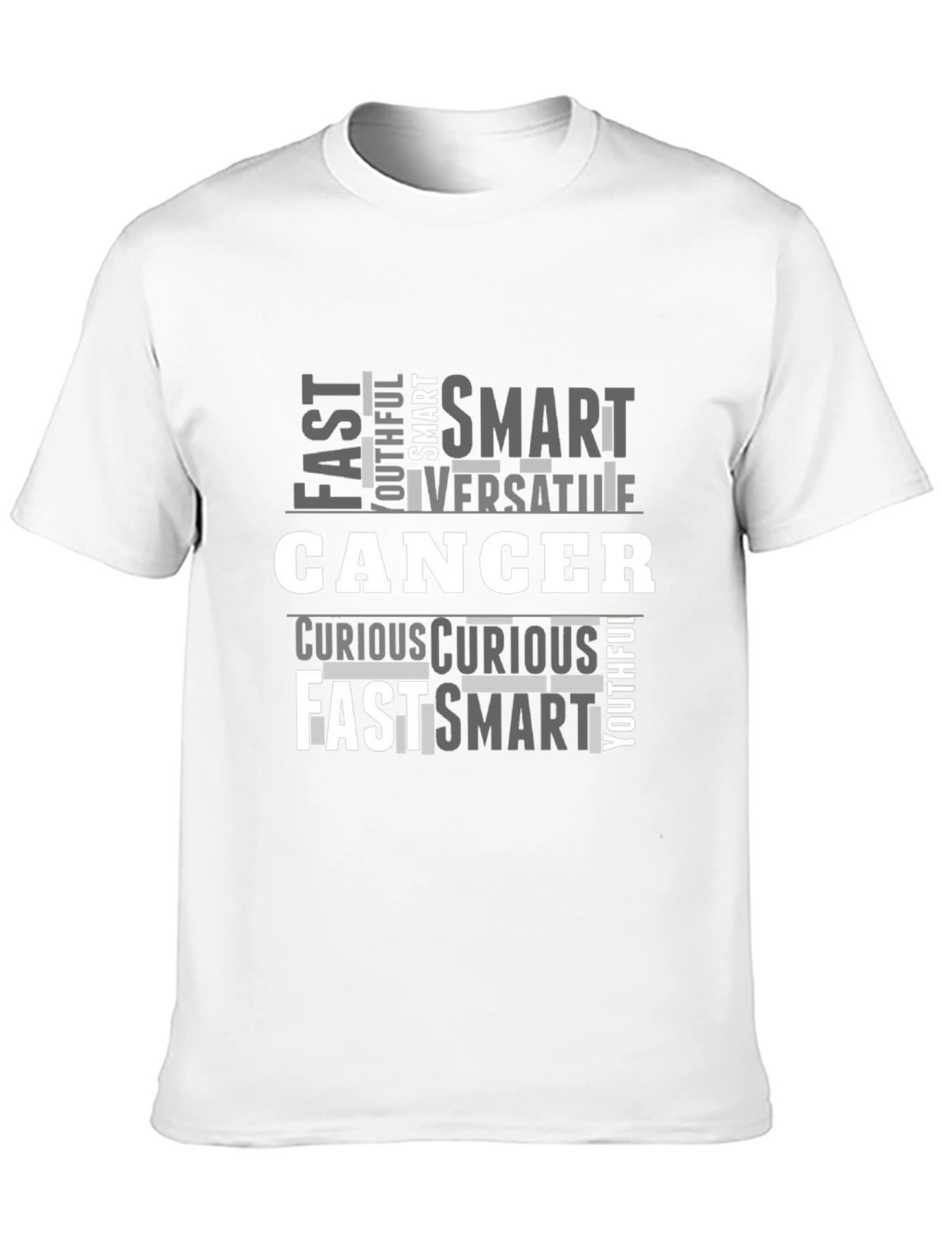 Cancer Zodiac T-Shirt - Fast Smart Curious Design