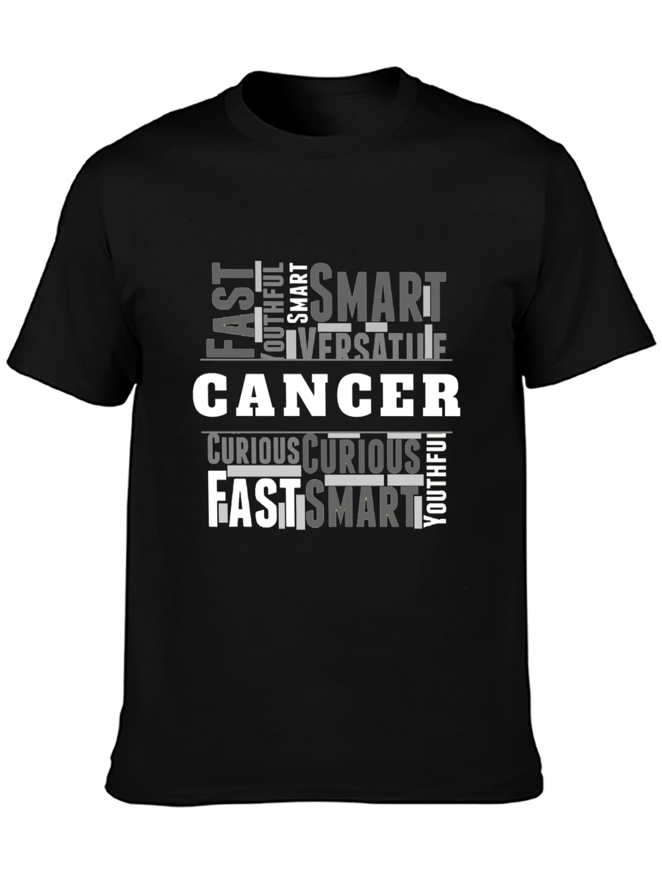 Cancer Zodiac T-Shirt - Fast Smart Curious Design