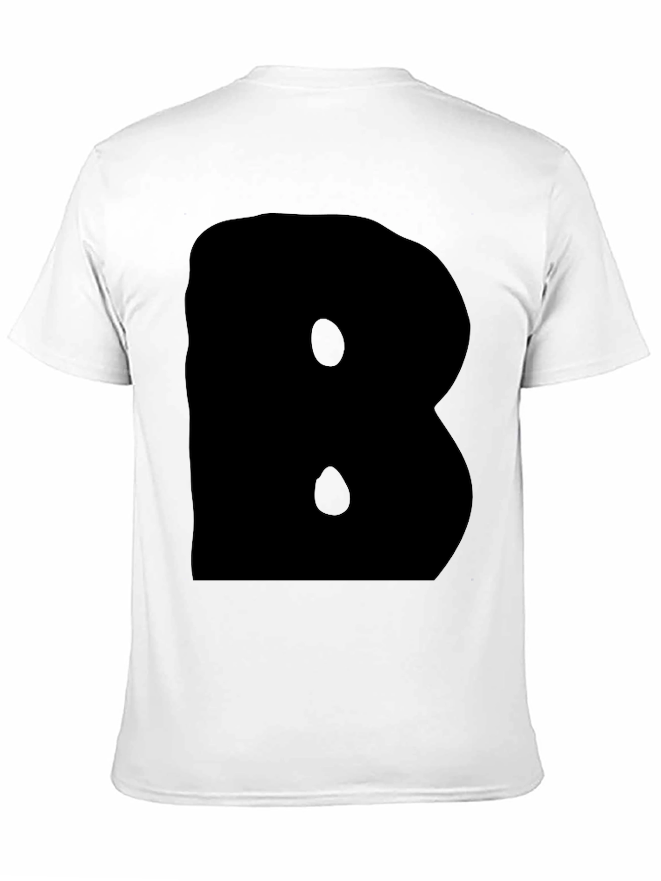 Bold Black Tee - Statement Letter B Design